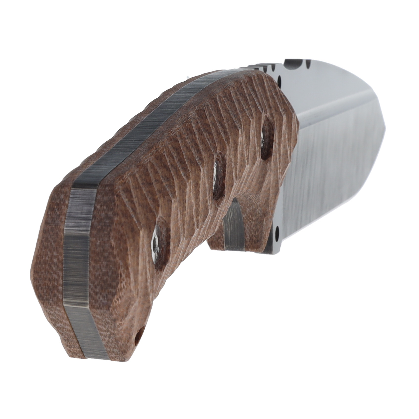 Wander Tactical Smilodon FIxed Blade Knife (Raw D2 Blade | Brown Micarta Handle) WTSMIL04 View 5