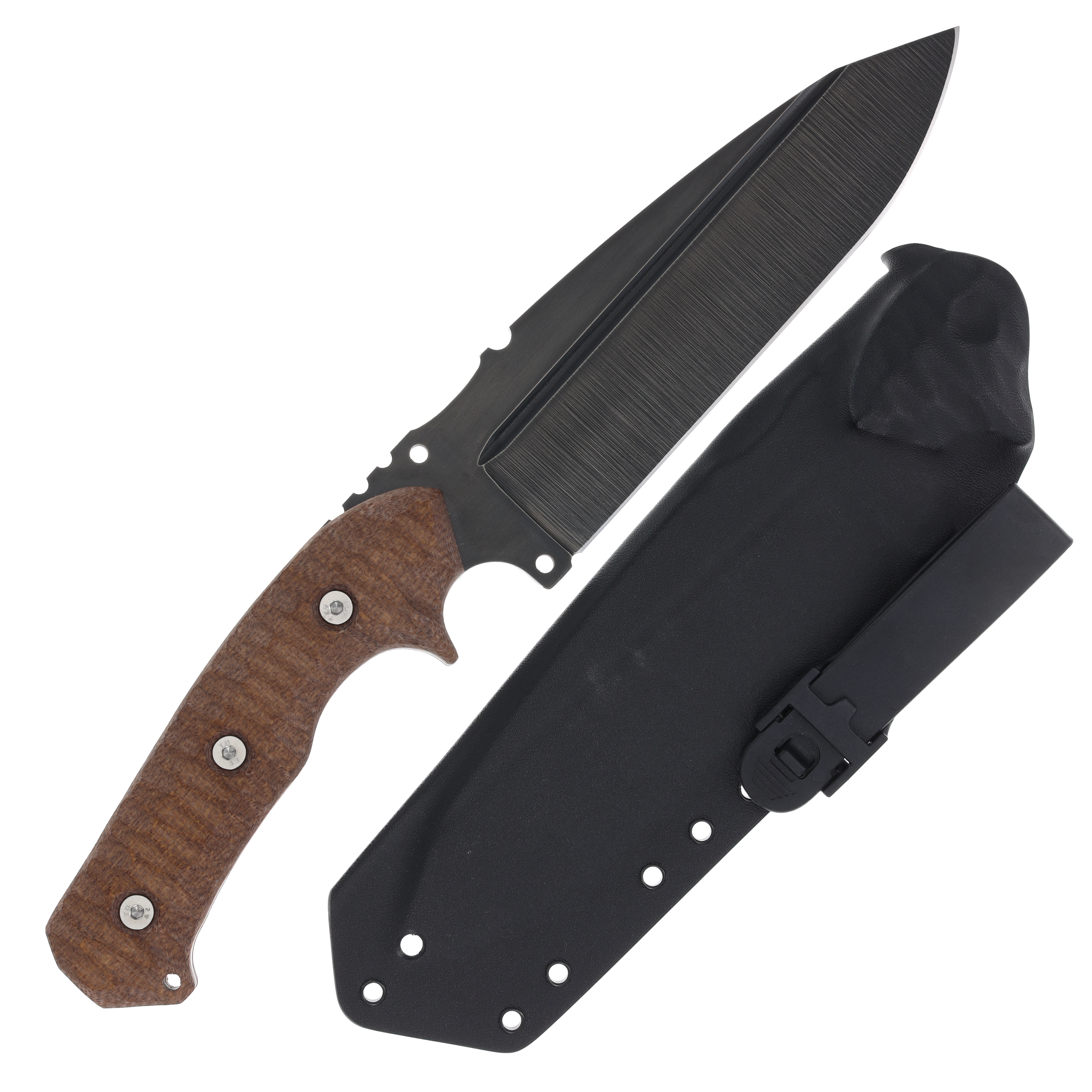 Wander Tactical Smilodon FIxed Blade Knife (Raw D2 Blade | Brown Micarta Handle) WTSMIL04 View 2