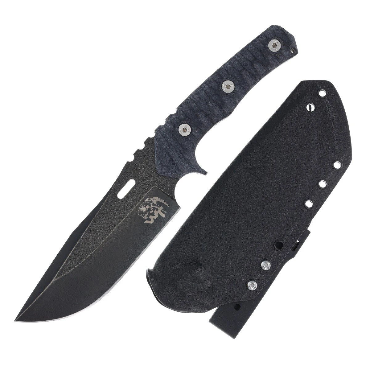 Wander Tactical Haast Eagle 2.0 Fixed Blade Knife Raw Finish/Black Micarta WTHAAST02 View 1