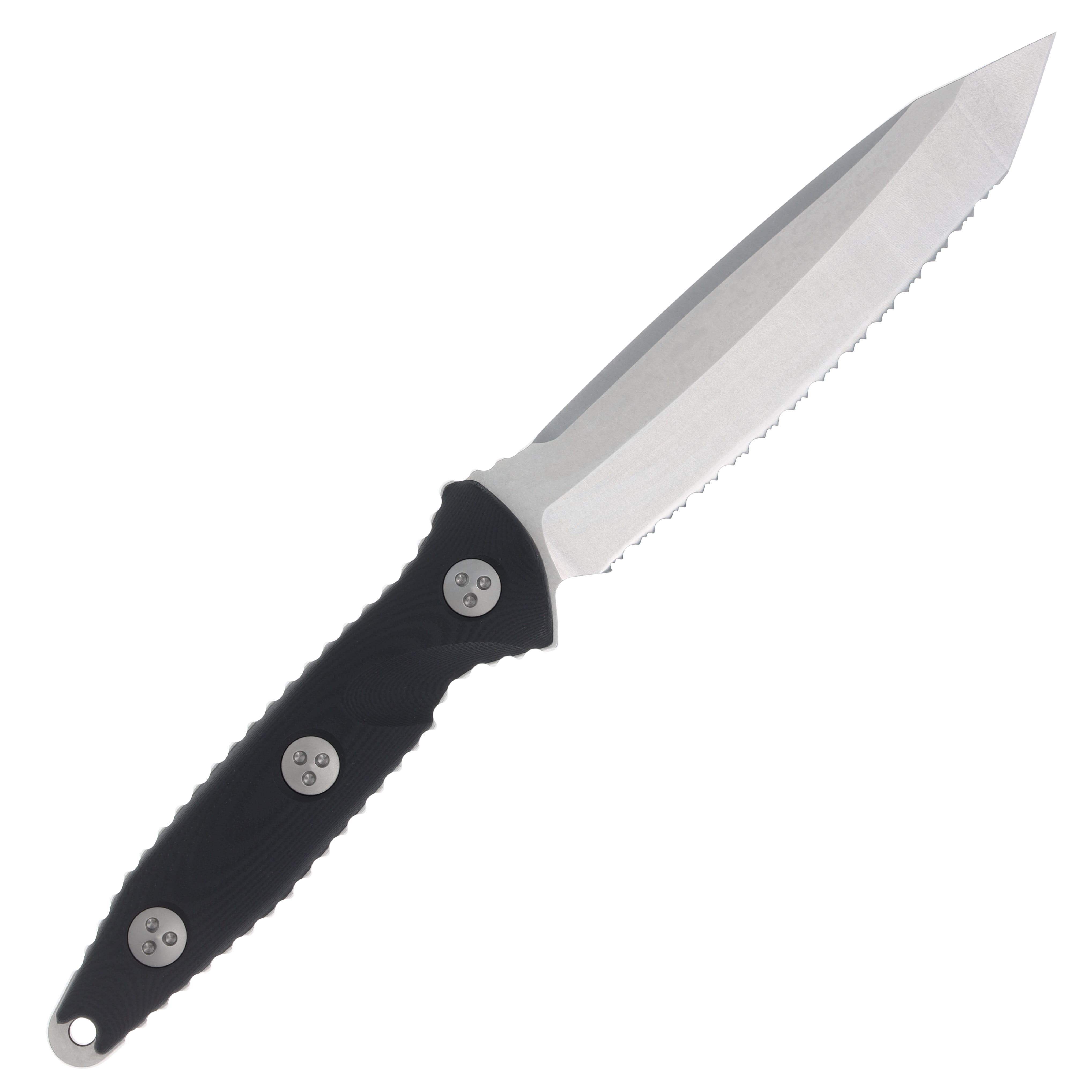 Microtech SOCOM Alpha Fixed Blade Knife (T/E Stonewash F/S | Black G-10) MT11412 View 4