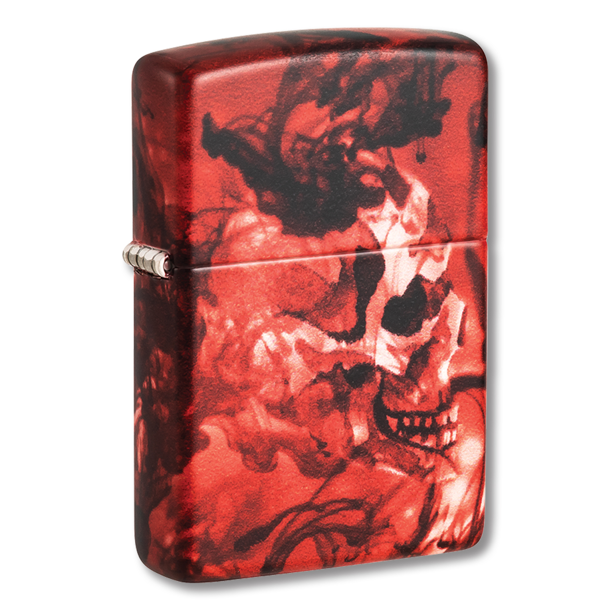 Zippo Lighters Spooky Skulls Matte Red ZP48772 View 1
