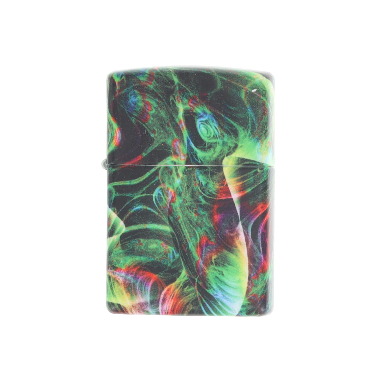 Zippo Psychedelic Swirl Glow in The Dark Matte Green Lighter ZP48774 View 2