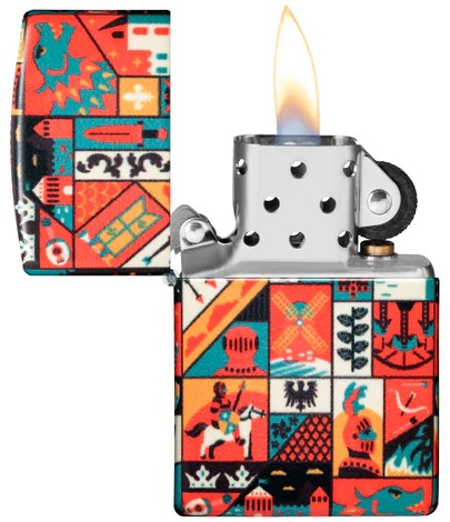 Zippo Lighter 540 Color Old Ages Design Matte Finish ZP48786 View 2