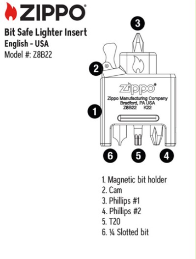 Zippo Bit Safe Lighter Insert ZP65701 View 7