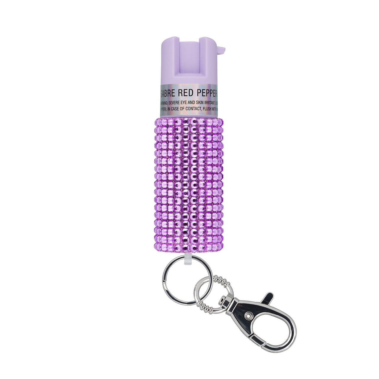 Sabre Pepper Spray Lavender Jeweled with Key Ring KRJLV02 View 3