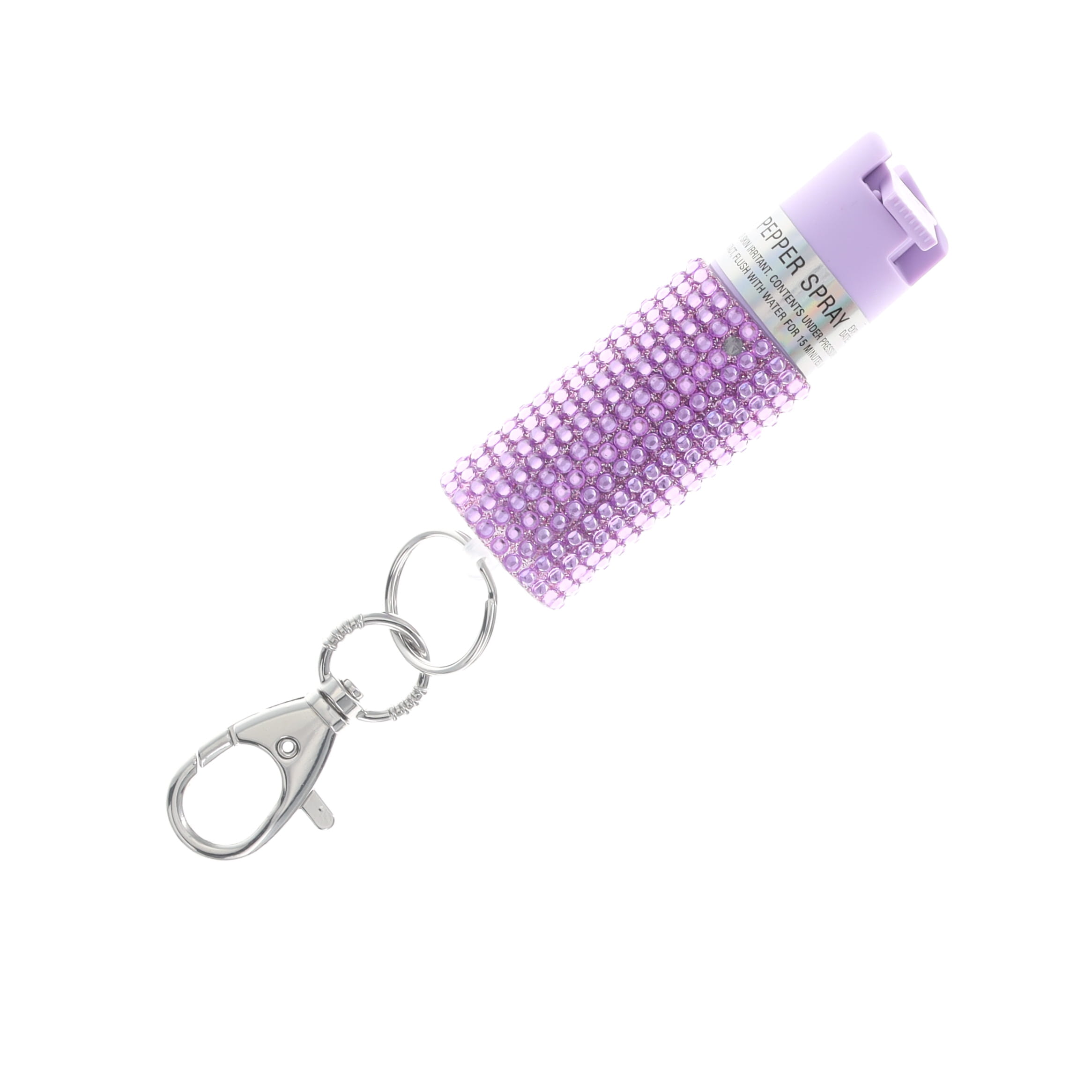 Sabre Pepper Spray Lavender Jeweled with Key Ring KRJLV02 View 2