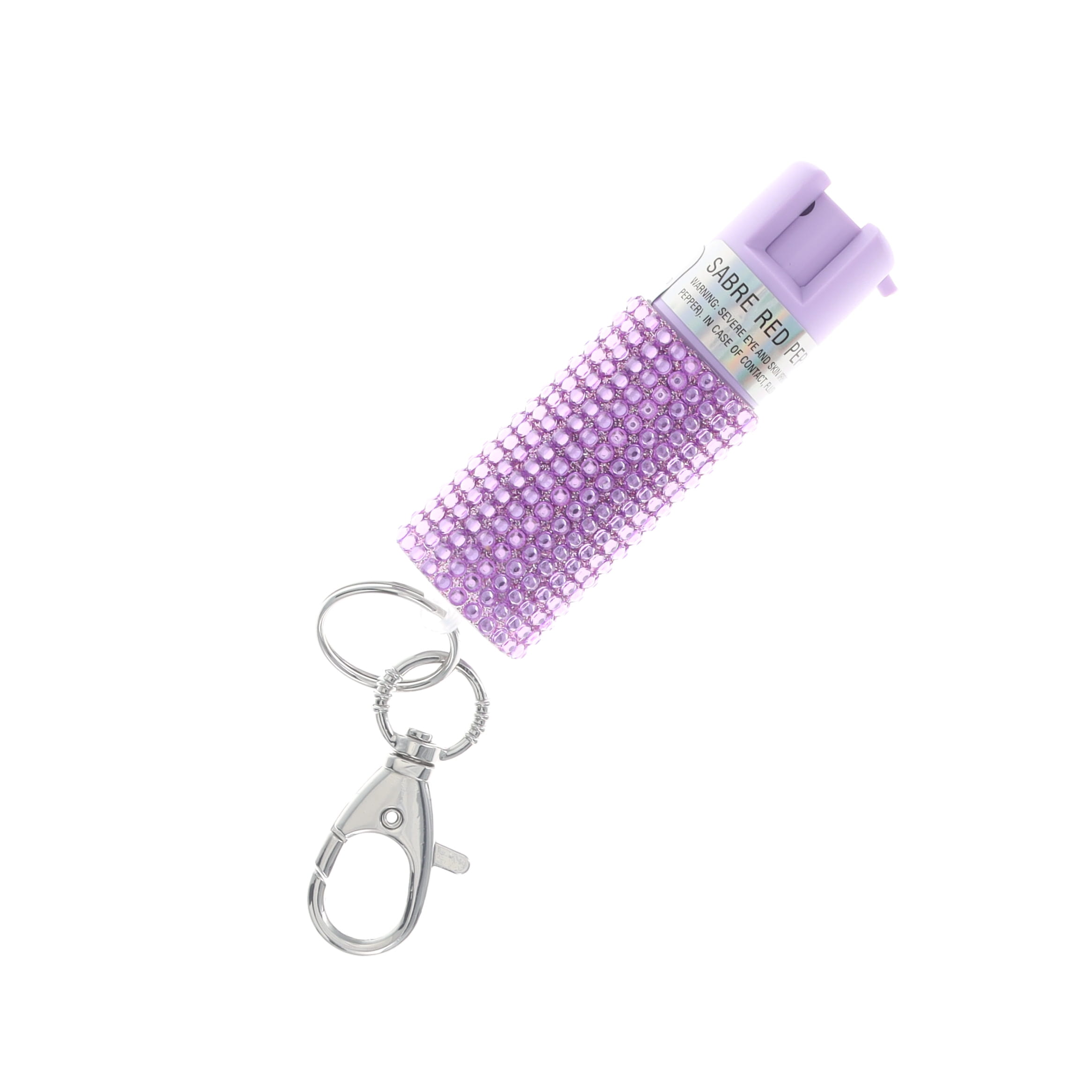 Sabre Pepper Spray Lavender Jeweled with Key Ring KRJLV02 View 1