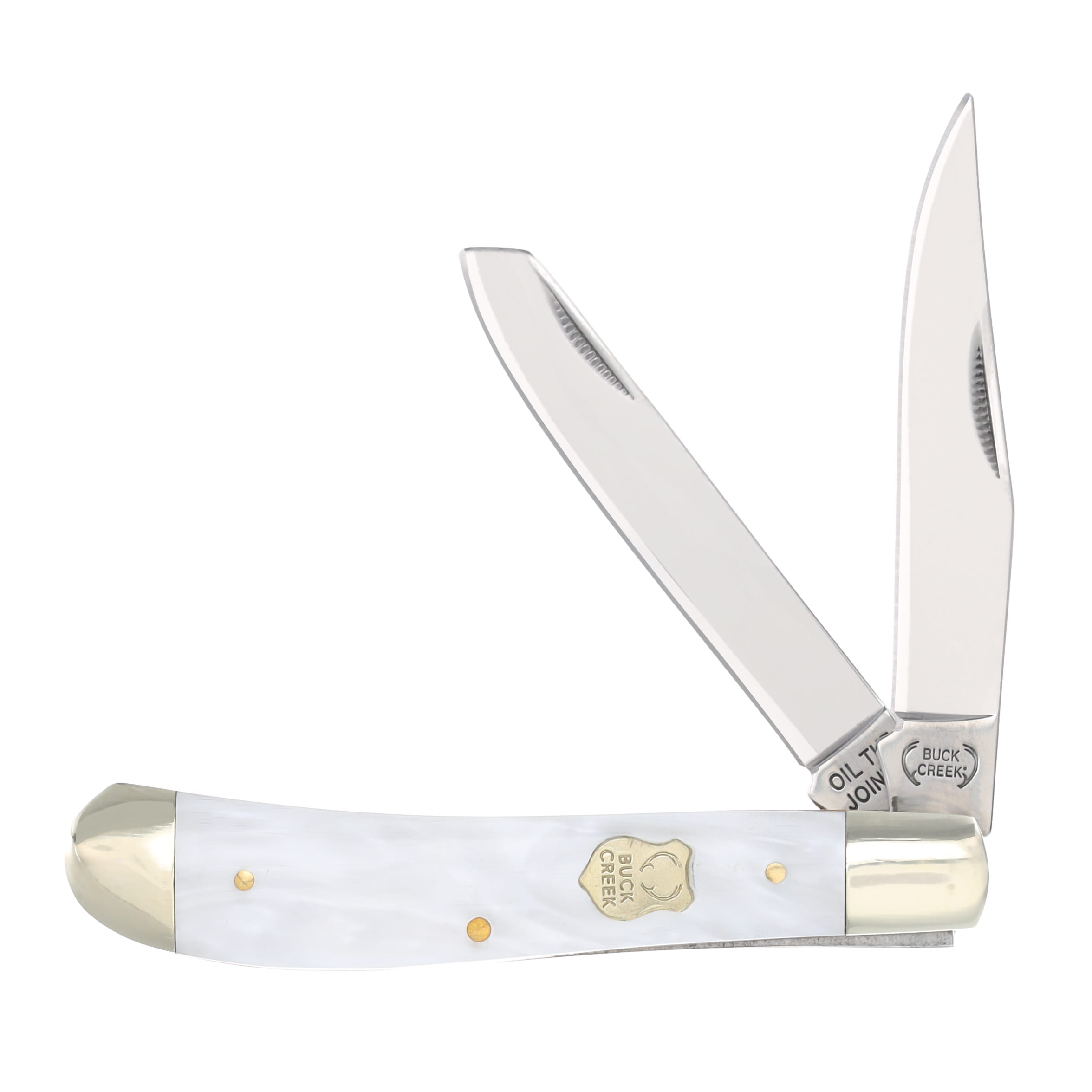Buck Creek Celluloid Cracked Ice Trapper Folding knife BCI254CCI