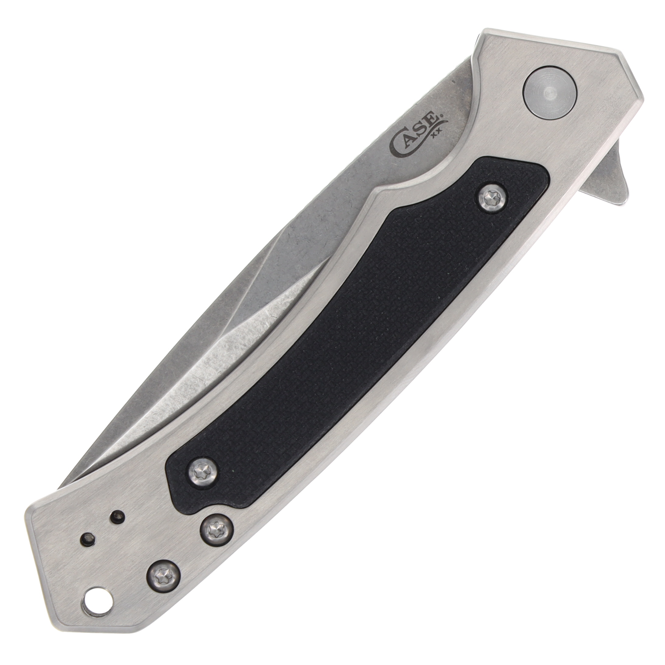 Case Marilla Framelock Folding Knife (Stonewash Drop Point, Titanium/G-10) CA25898 View 5