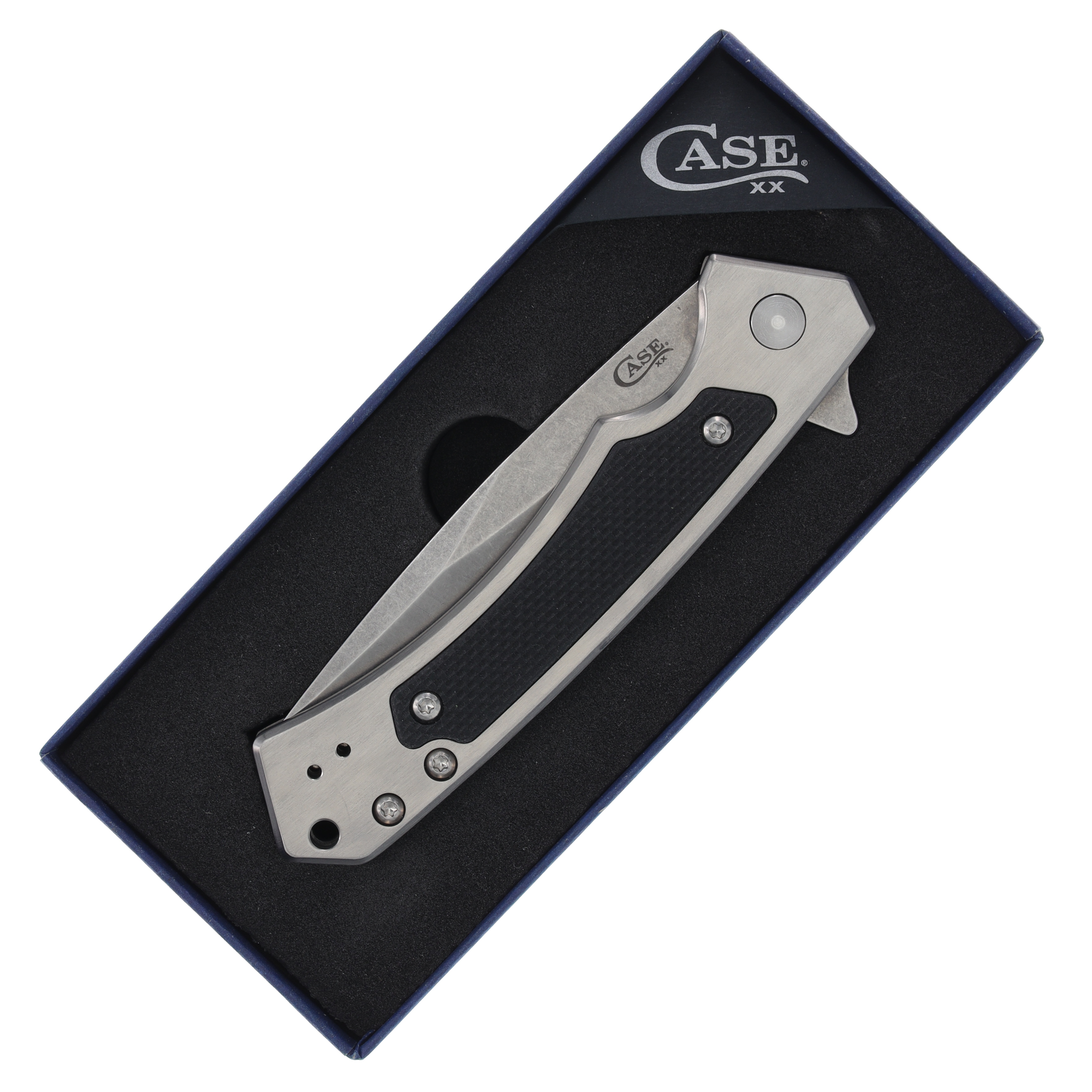 Case Marilla Framelock Folding Knife (Stonewash Drop Point, Titanium/G-10) CA25898 View 9