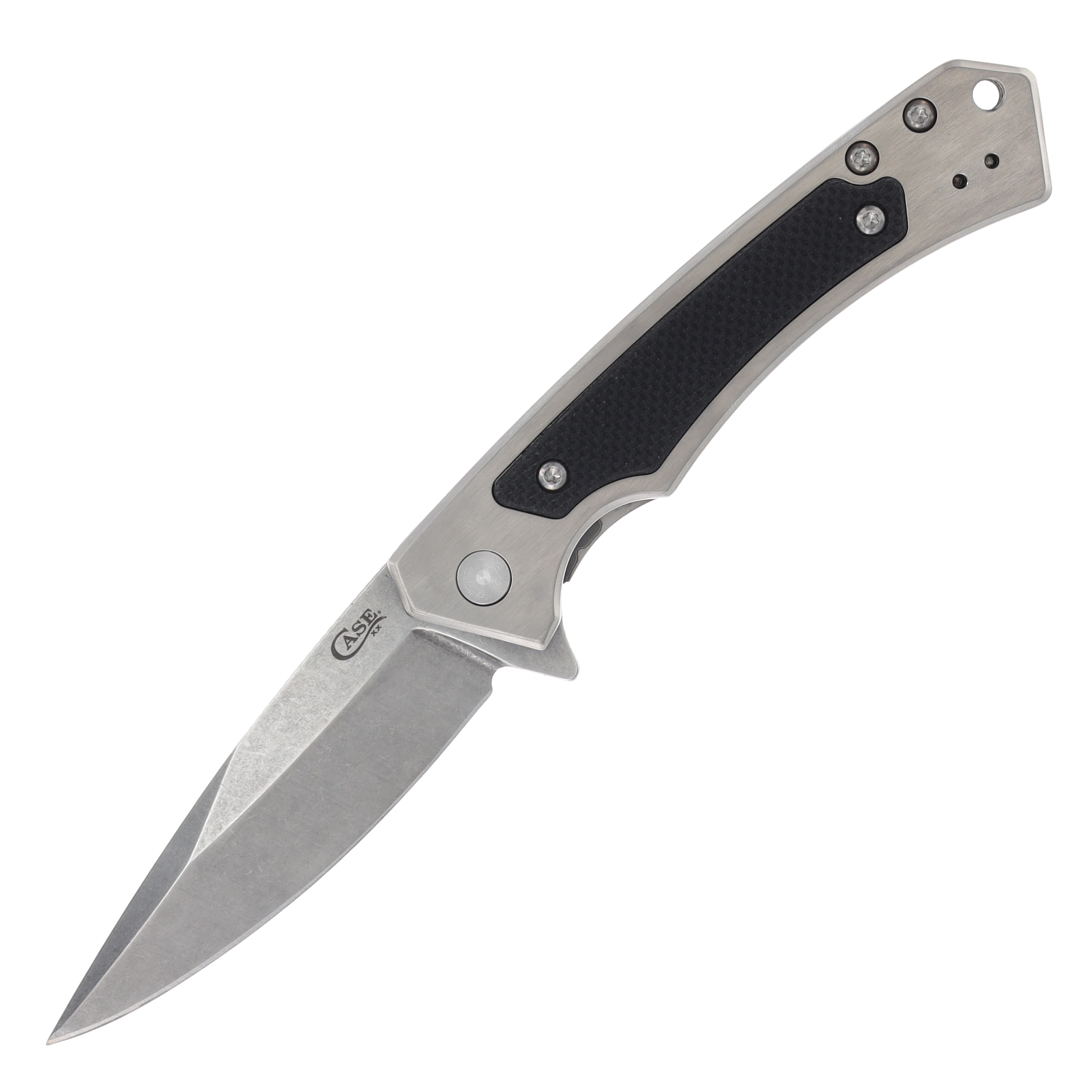 Case Marilla Framelock Folding Knife (Stonewash Drop Point, Titanium/G-10) CA25898 View 1