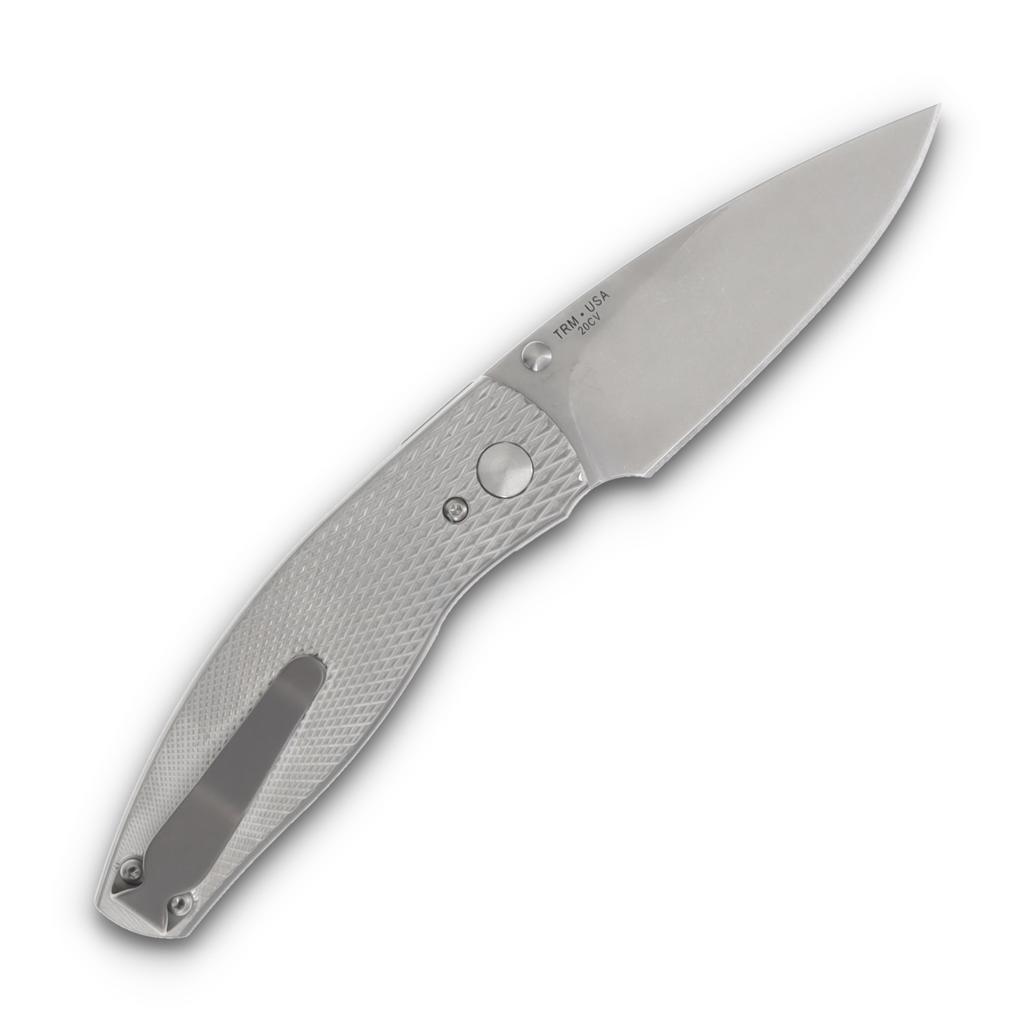 Three Rivers Manufacturing Neutron 2 Linerlock Folding Knife (Diamond-Textured 3D Contoured Titanium) DLR-N2T13D-T View 2