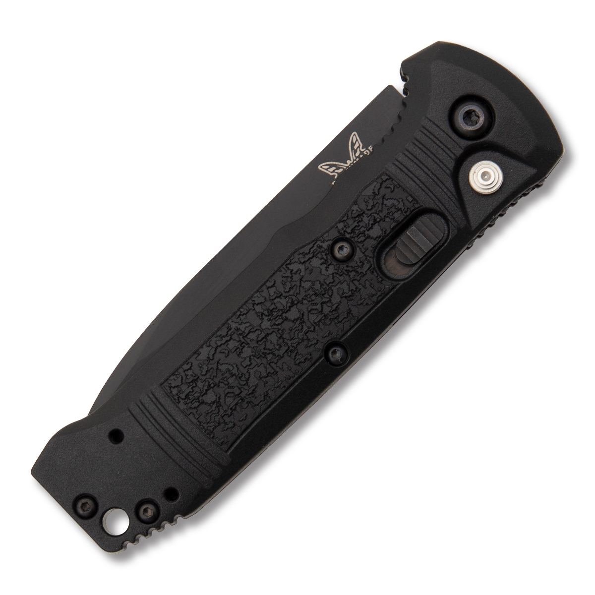 Benchmade 4400BK Casbah OTS Automatic Knife Black Grivory - 3.43in Black DLC Drop Point Plain AUBM4400BK View 3