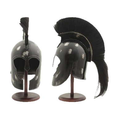 Szco Trojan Corinthian Helmet with Black Horsehair Crest View 1