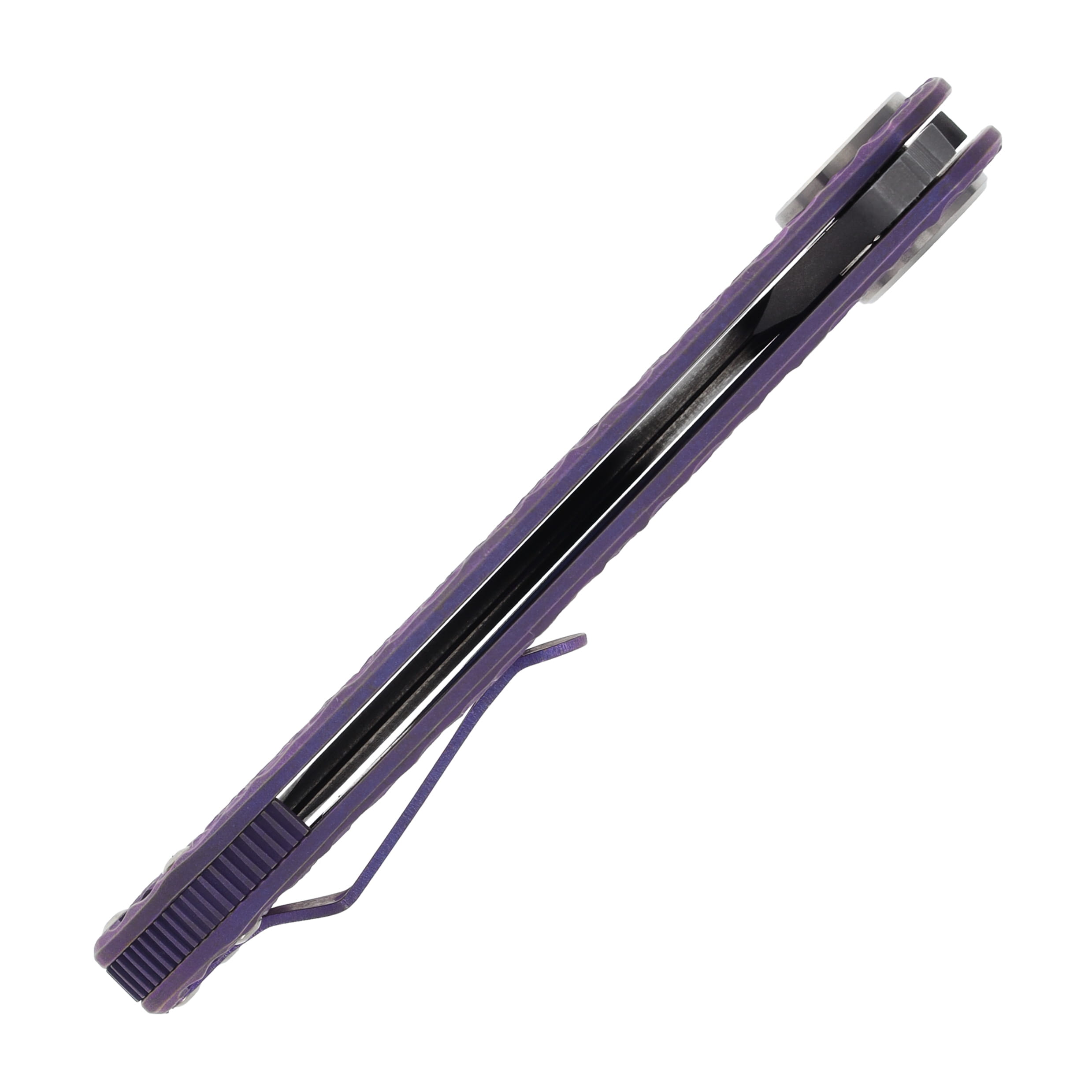 Curtiss Custom Knives F3 Large Spanto Folding Knife (Magnacut, Purple/ 2 Tone Titanium) CCKF3LSPFPPUR View 8