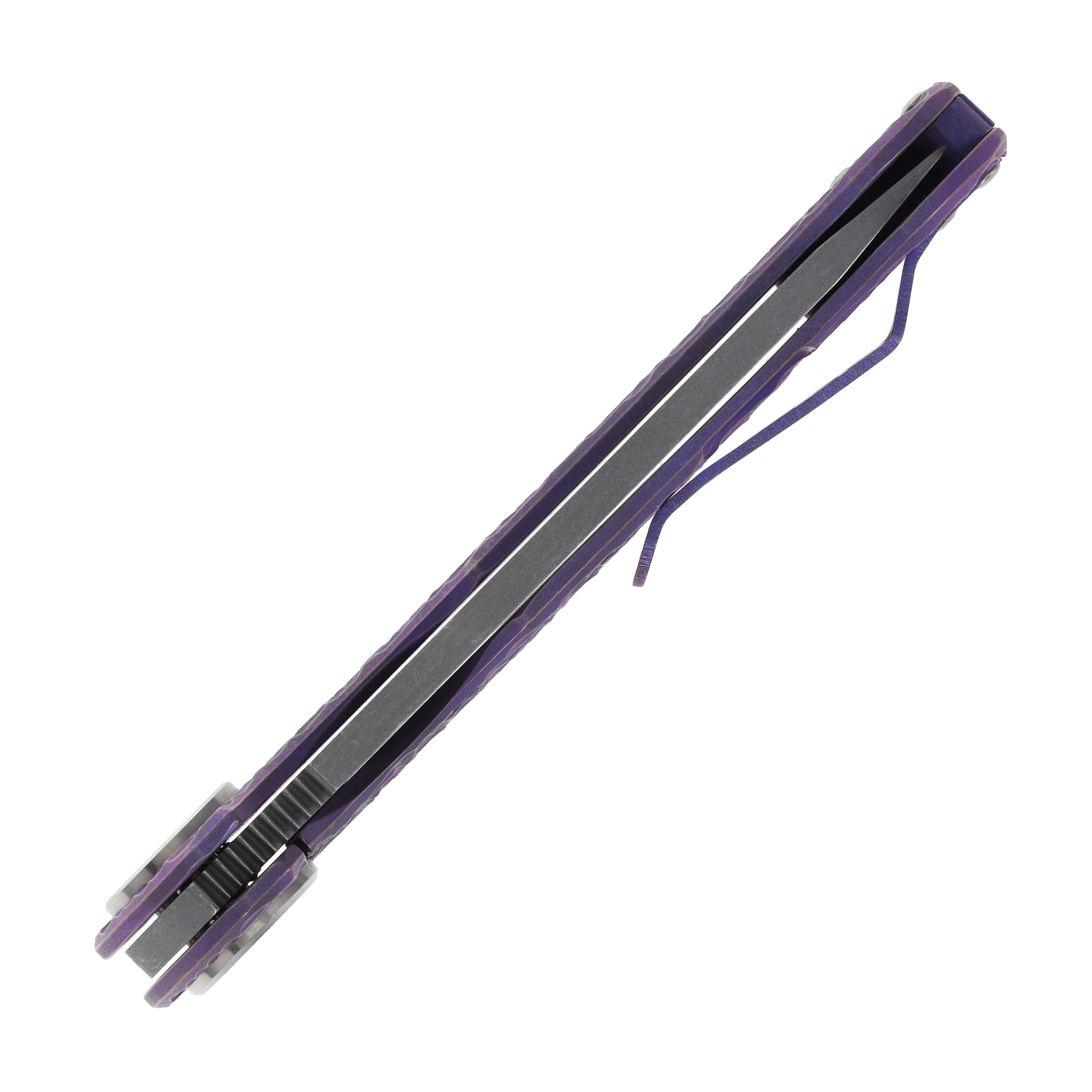Curtiss Custom Knives F3 Large Spanto Folding Knife (Magnacut, Purple/ 2 Tone Titanium) CCKF3LSPFPPUR View 7