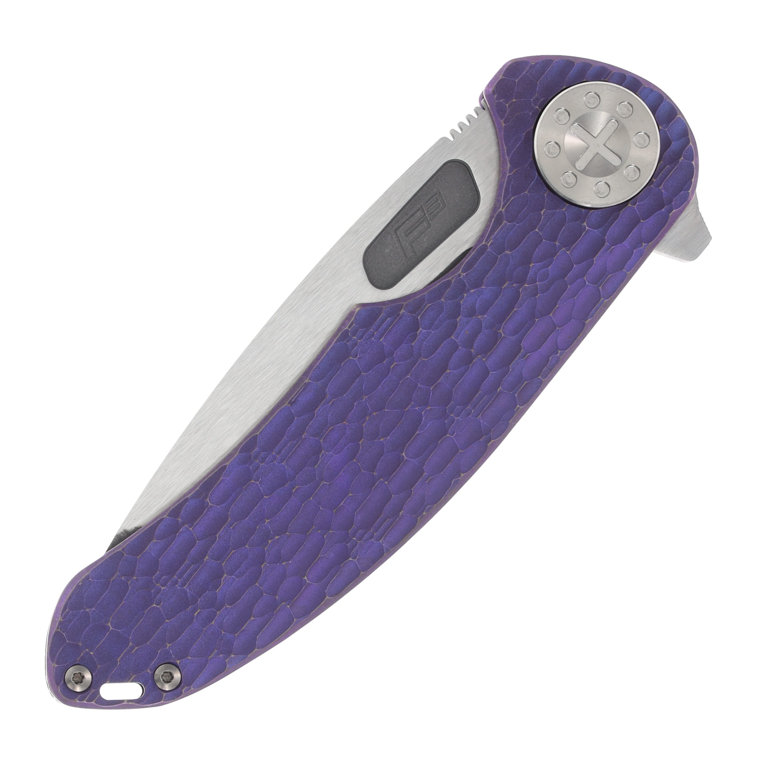 Curtiss Custom Knives F3 Large Spanto Folding Knife (Magnacut, Purple/ 2 Tone Titanium) CCKF3LSPFPPUR View 3
