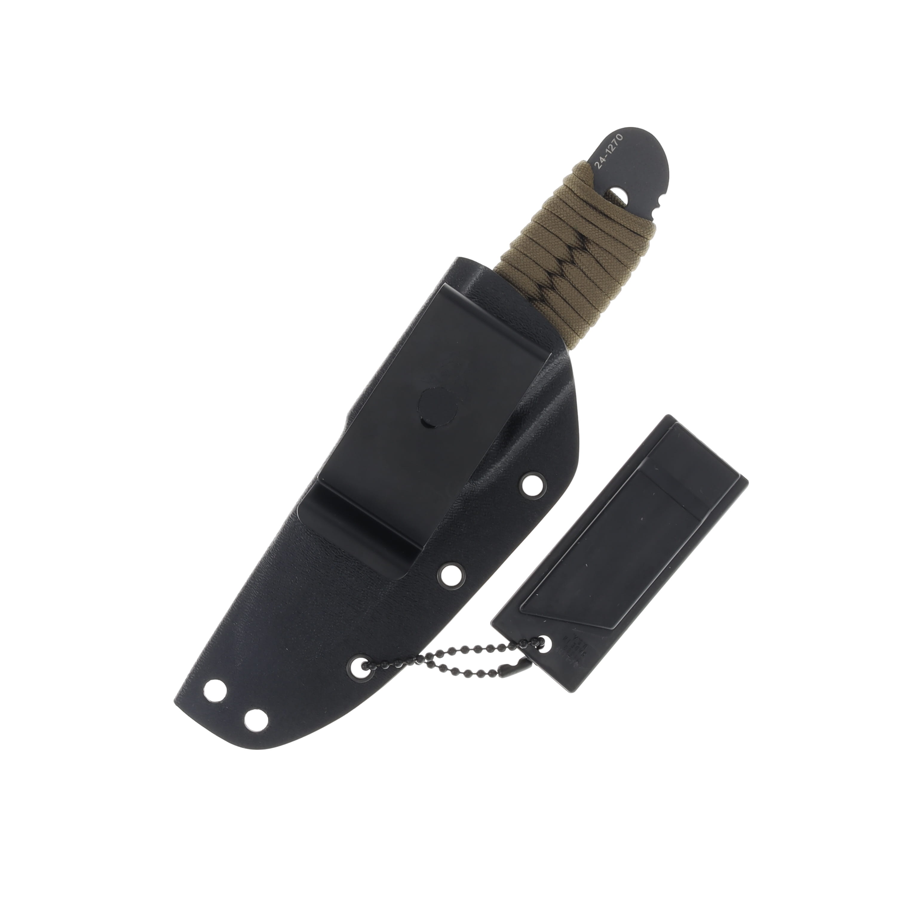 TOPS Knives Desert Fox Fixed Blade Knife 1095 Skeletonized Brown Cord Wrapped TPDFOX01 View 4