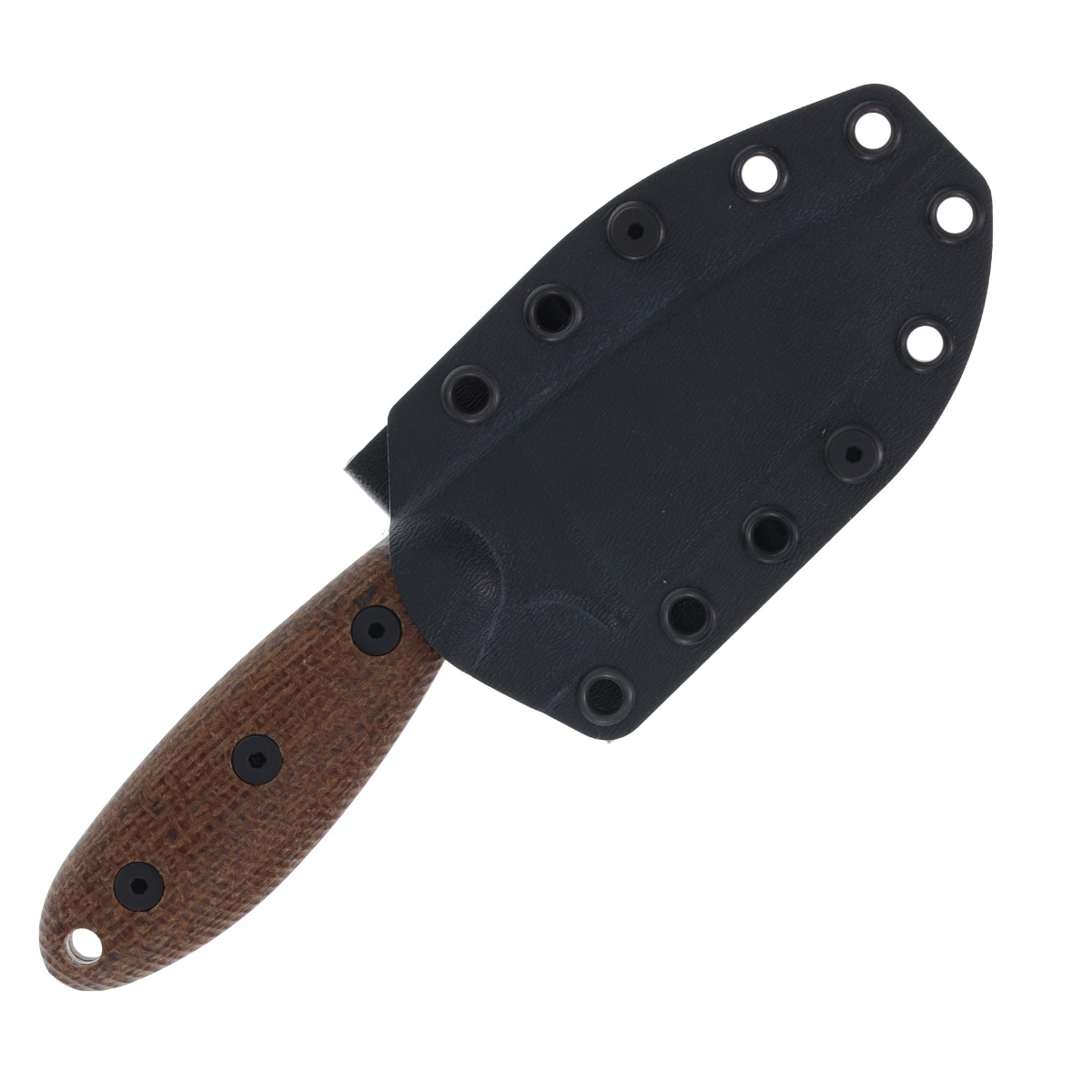 ESEE Sencillo Fixed Blade Knife 3.05in Plain 3D Warm Brown Burlap Micarta ESEESENCILLOA2 View 4