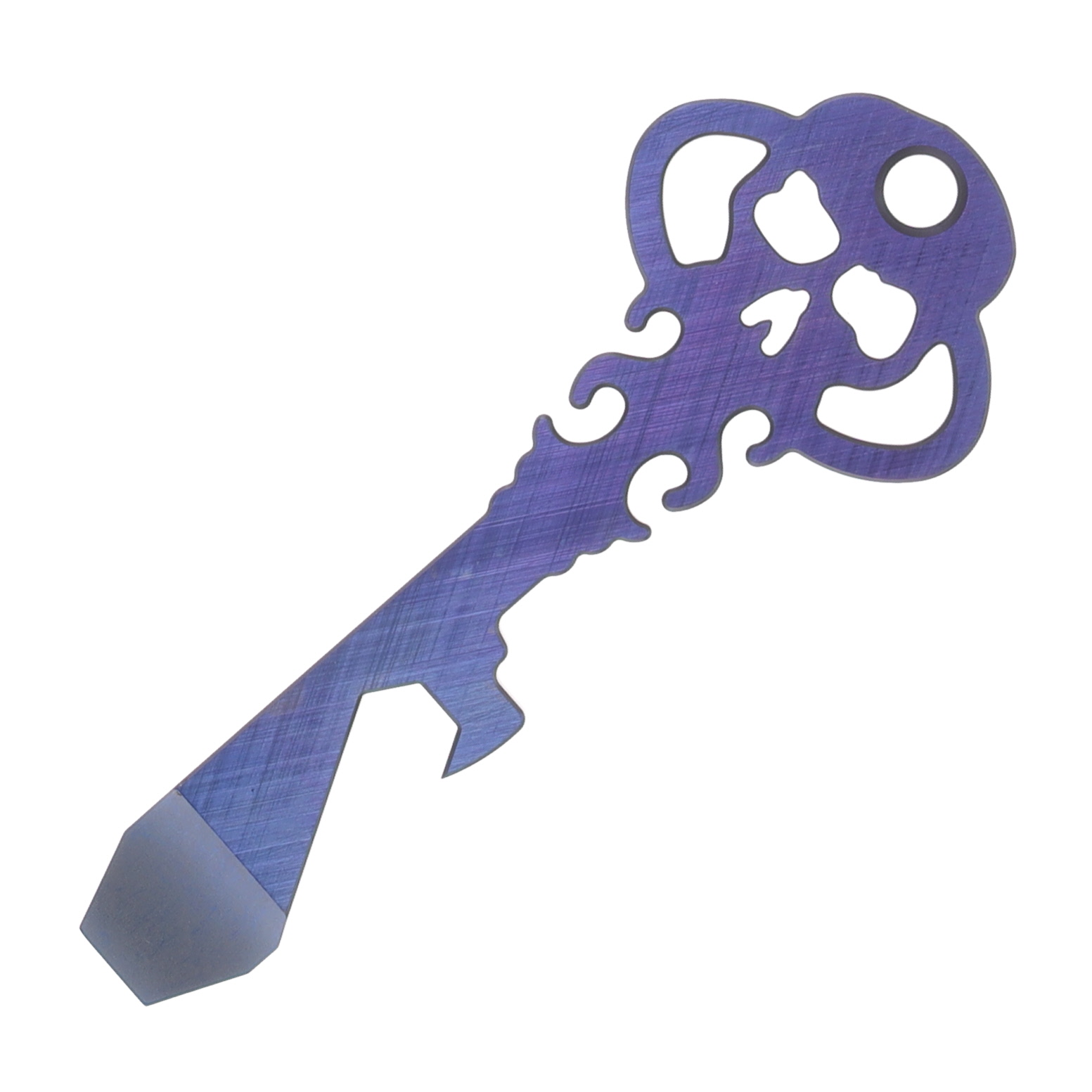 Chaves Knives Key Prybar Titanium Crosshatch Purple KEYTLPTICH View 1