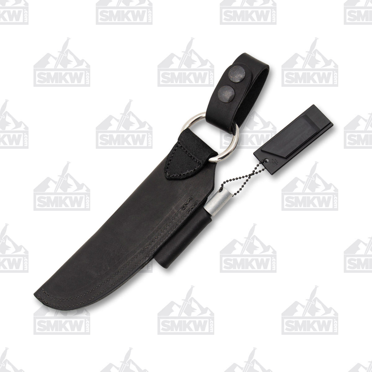 TOPS Bushcraft Black Leather Sheath Right Hand TPSHLBUSH View 5