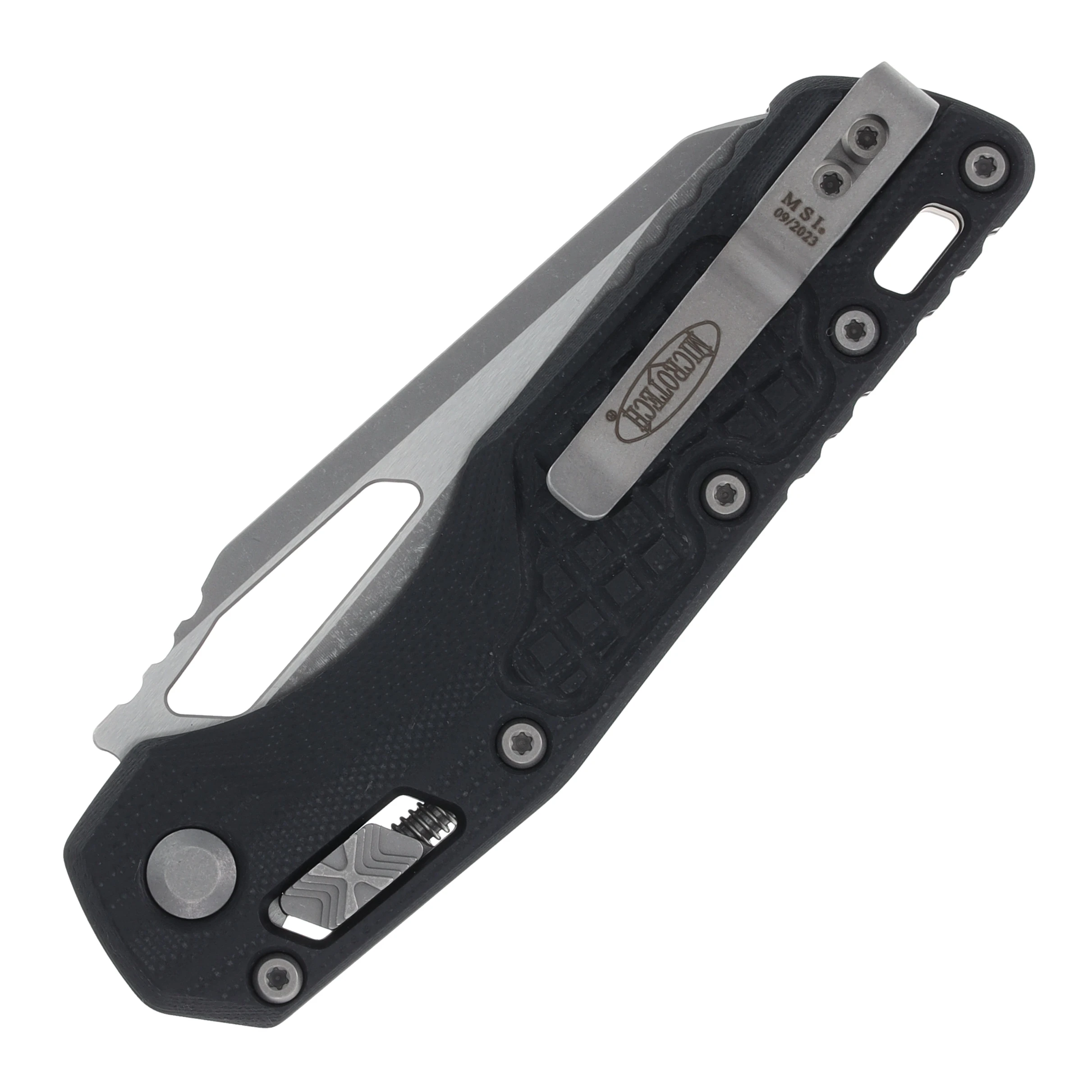 Microtech MSI RAM-LOK Folding Knife Black Frag G-10 Apocalyptic Standard MT21010APFRGTBK View 2