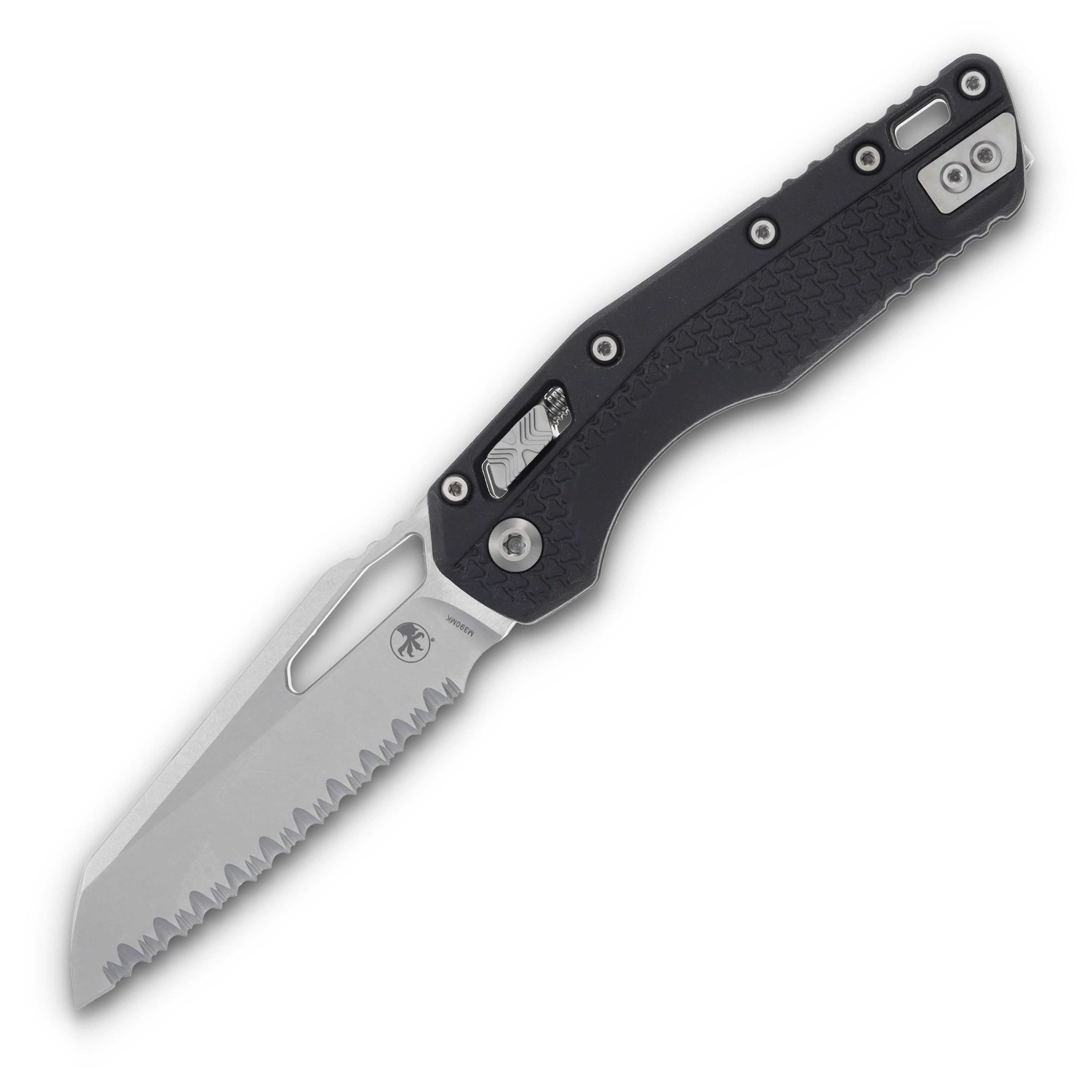 Microtech MSI RAM-LOK Manual Folding Knife (S/E Stonewash F/S | Black) MT210T12PMBK View 1