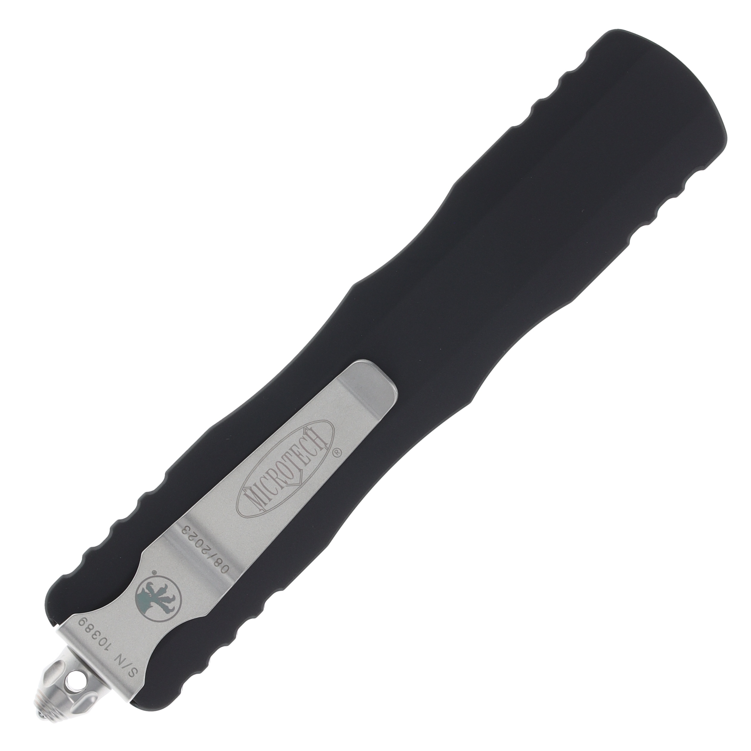 Microtech Dirac Delta Out-the-Front Automatic Knife (D/E Stonewash P/S | Black) AUMT22711 View 2