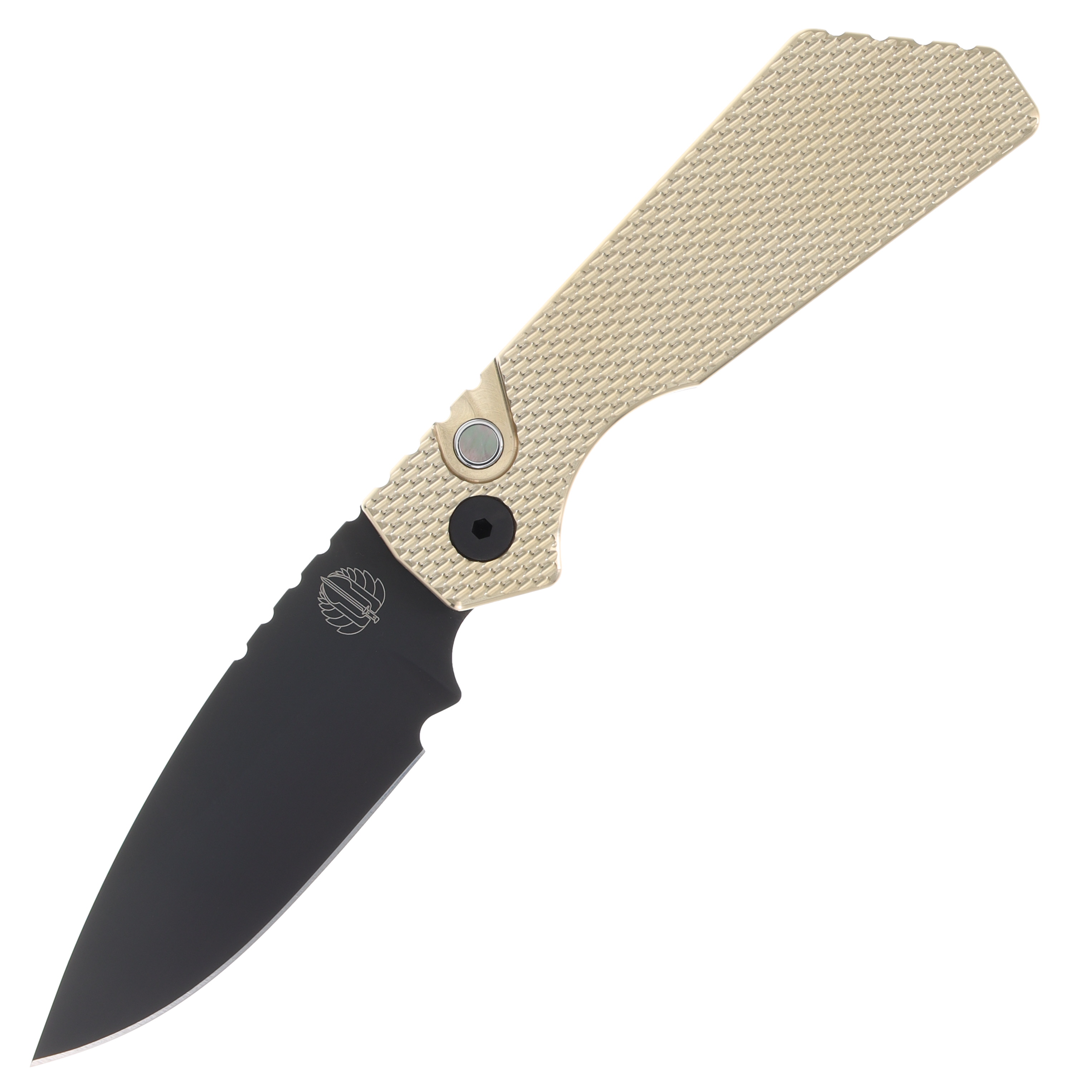 Pro-Tech Strider Automatic Knife DLC Magnacut/Textured AlBronze AUPTPT236 View 1