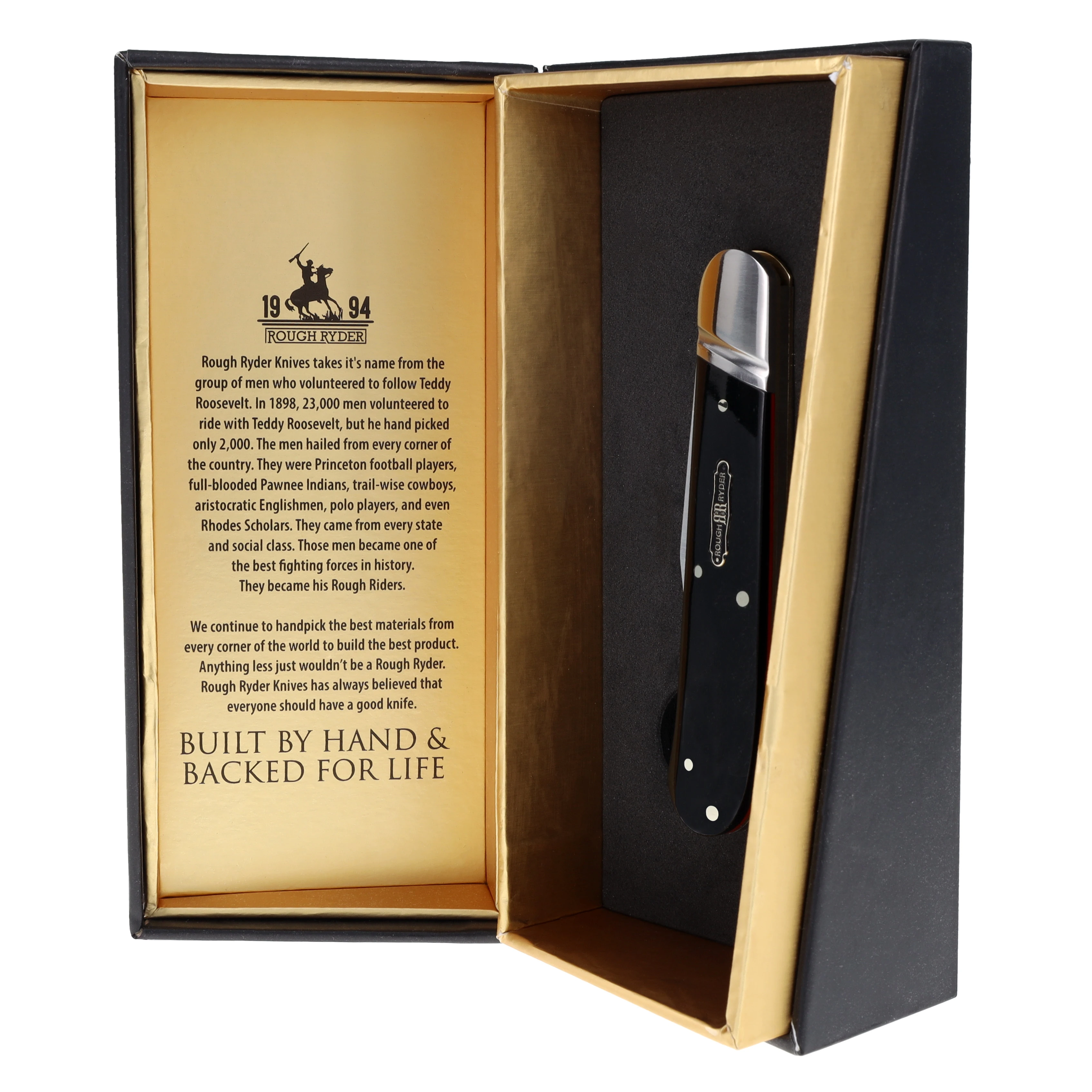 Rough Ryder Black Reserve Barehead One-Arm Razor Folding Knife (Black Smooth Bone) RR2567 View 8