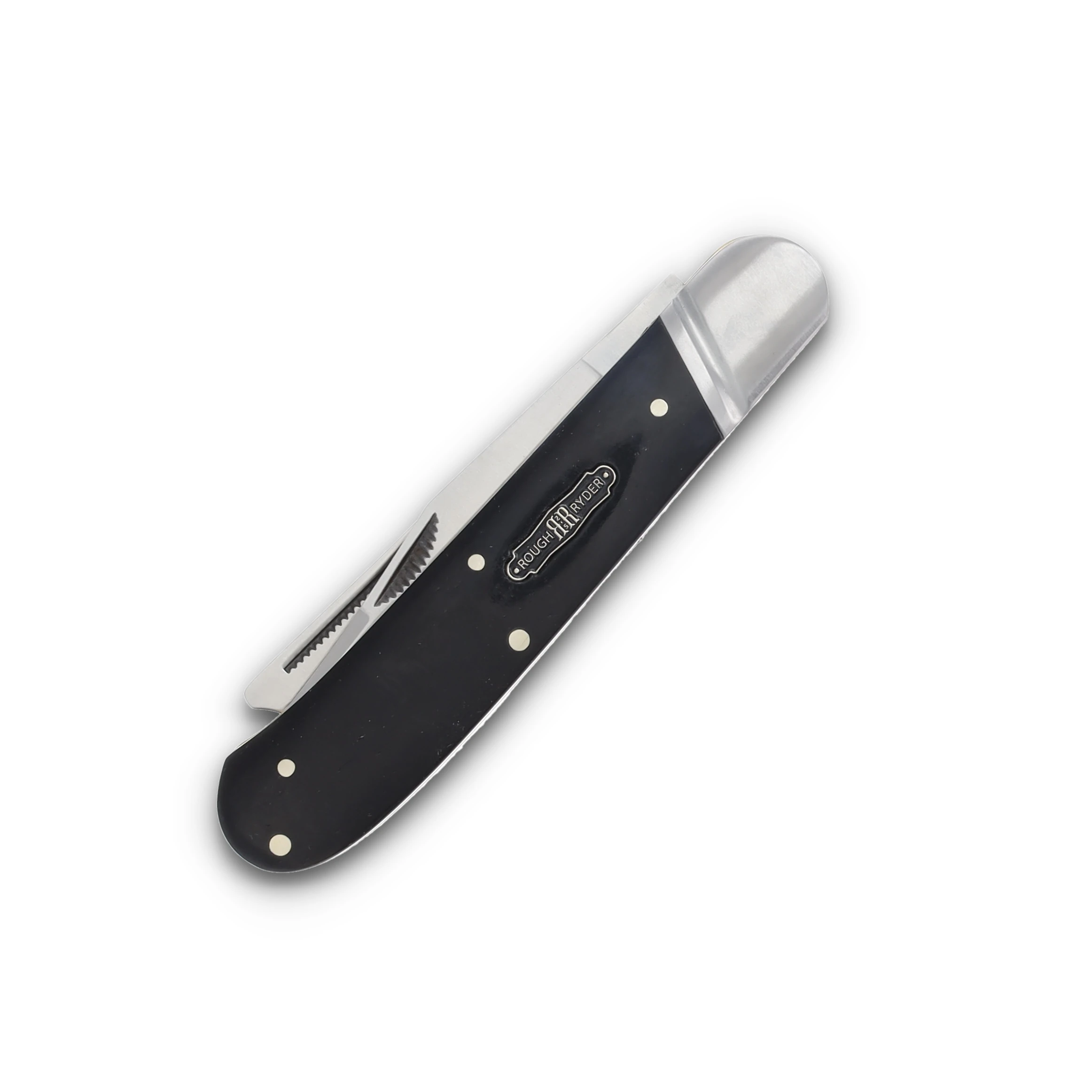 Rough Ryder Black Reserve Barehead One-Arm Razor Folding Knife (Black Smooth Bone) RR2567 View 3