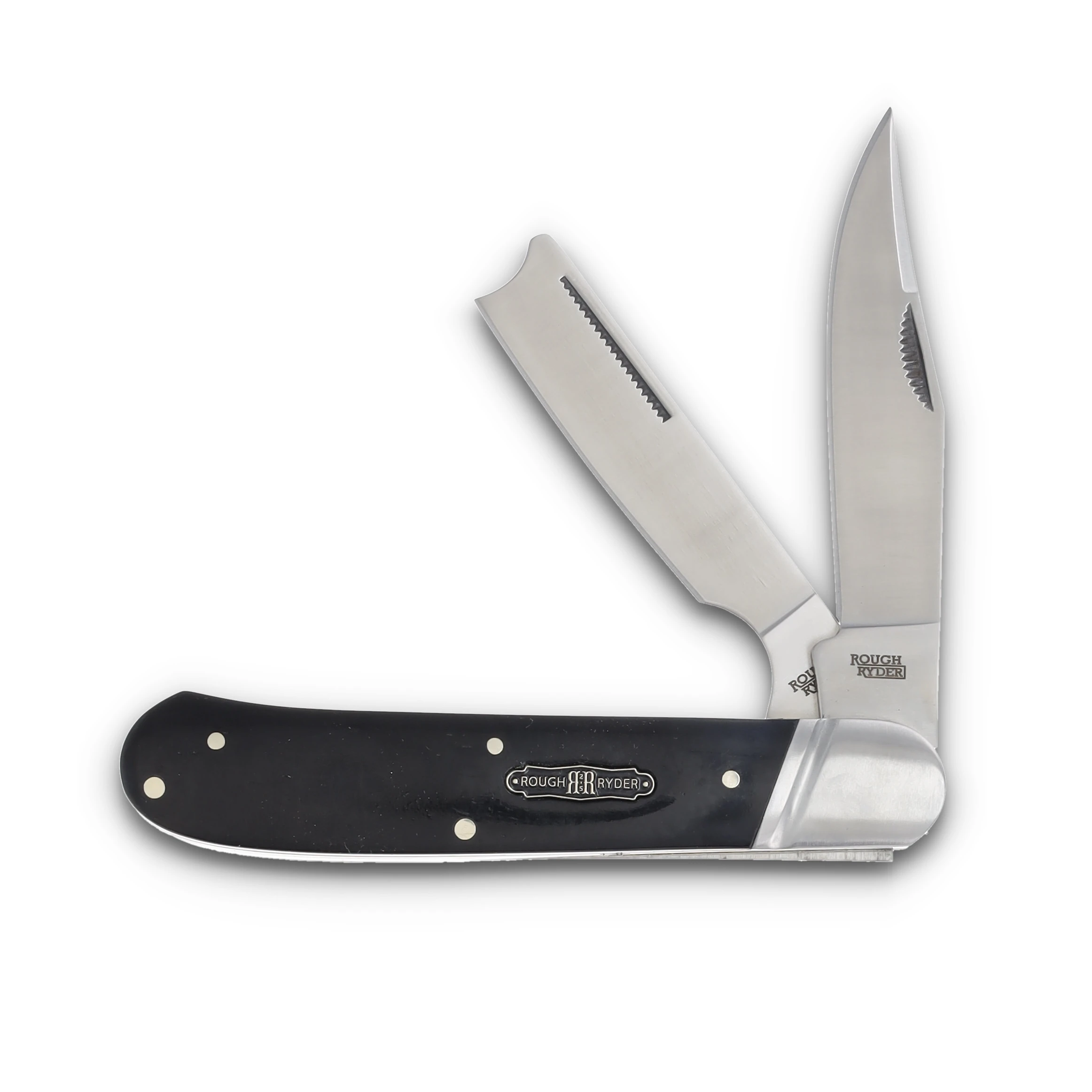Rough Ryder Black Reserve Barehead One-Arm Razor Folding Knife (Black Smooth Bone) RR2567 View 1