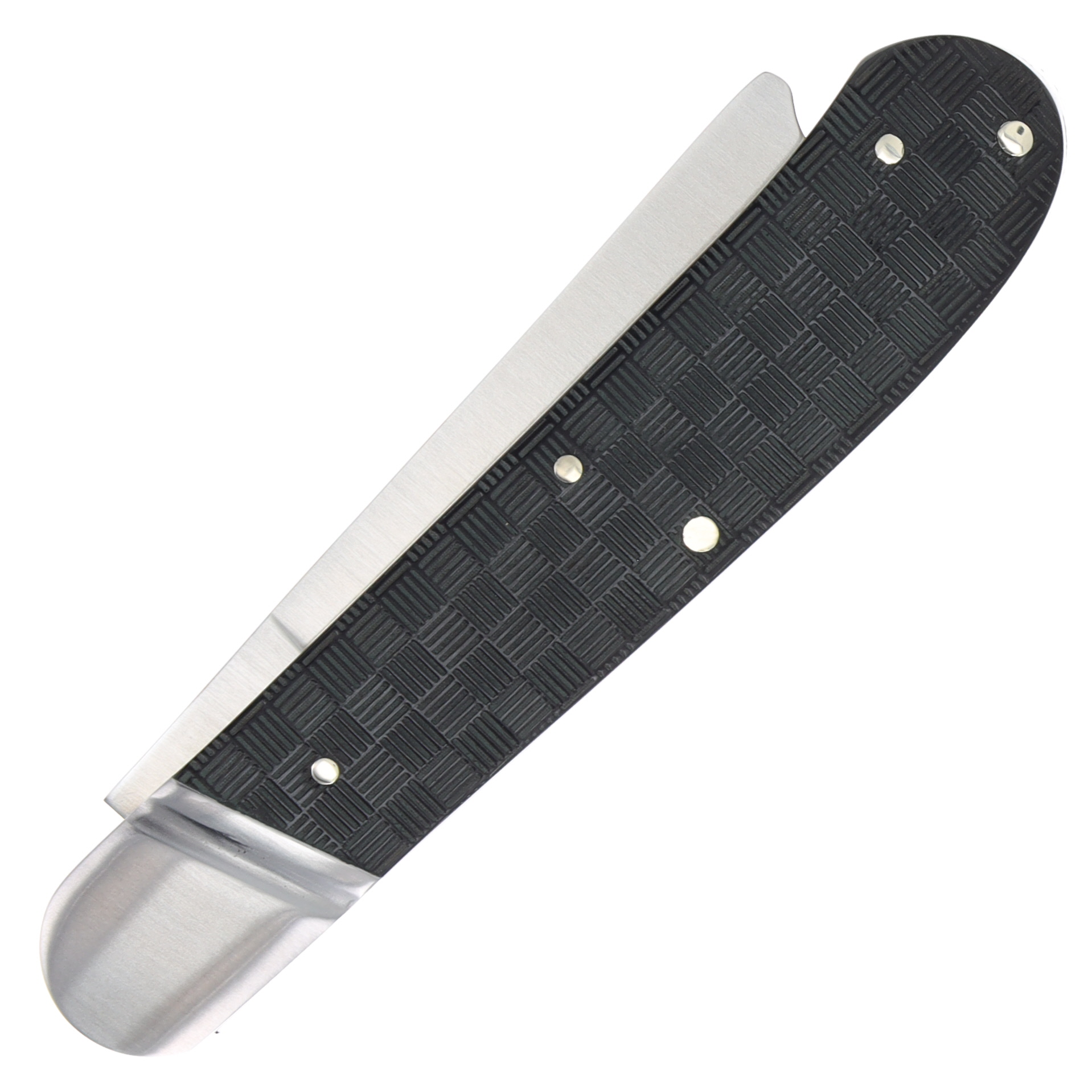 Rough Ryder Black Reserve One Arm Razor Folding Knife (Black Basketweave Pakkawood) RR2568 View 4