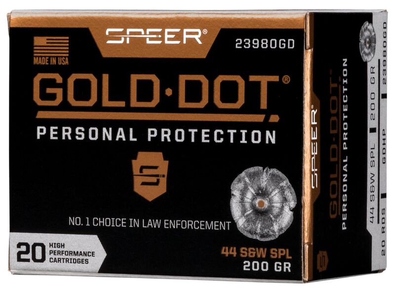 Speer Gold Dot .44 Special 200 Grain JHP Nickel 20 Rounds 23980 View 2