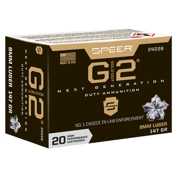 Speer Gold Dot G2 9mm Luger Handgun Ammunition 20 Rounds Brass Centerfire 147 Grain G2 24226 View 2