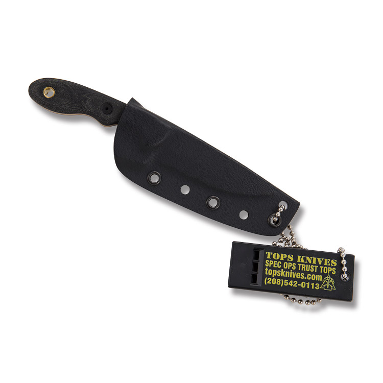 TOPS Mini Scandi Survival Knife 3in Plain Coyote Tan Drop Point TPMSKSURV View 2