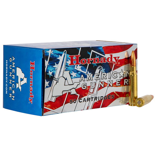 Hornady American Gunner 308 Winchester Rifle Ammo Brass Centerfire 50 Rounds 155 Grain BTHP 80967 View 2