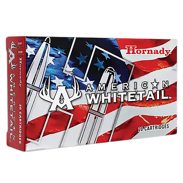 Hornady American Whitetail 300 Winchester Magnum Rifle Ammunition 20 Rounds Brass Centerfire 180 Grain Interlock SP 82044 View 1