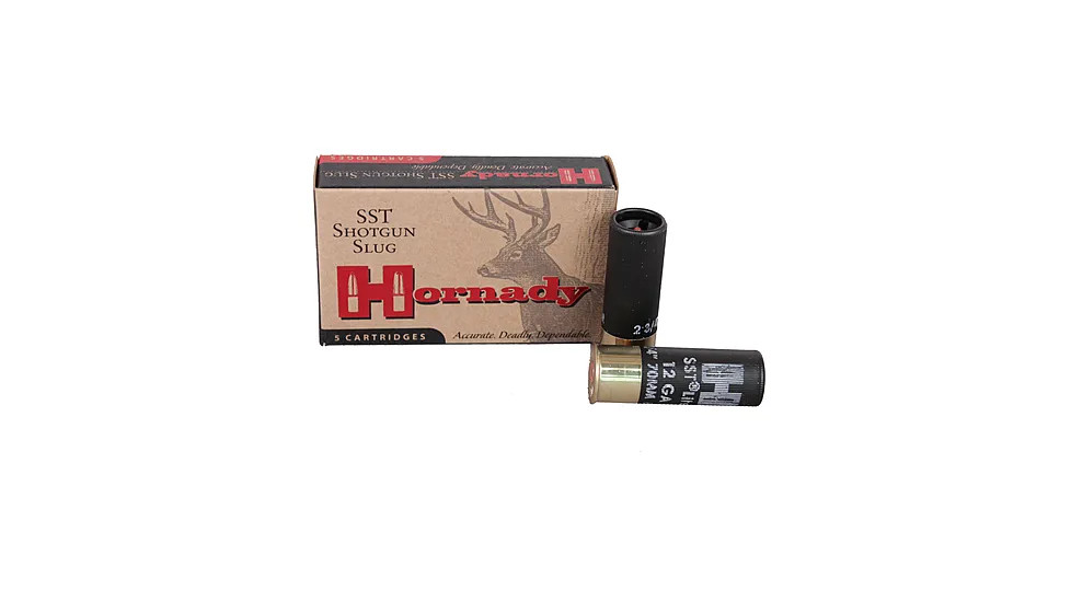 Hornady Custom Lite 12 Gauge Ammunition 2.75in 300 Grain Centerfire 5 Rounds Sabot Slug SST FTX 86230 View 1
