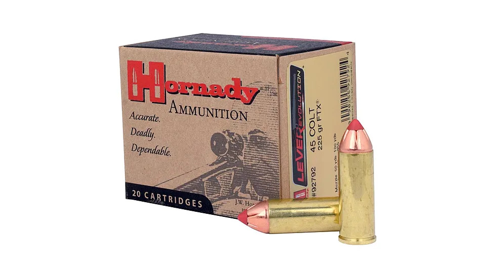 Hornady LEVERevolution 45 Colt (Long Colt) 225 Grain Brass 20 Rounds FTX 92792 View 1