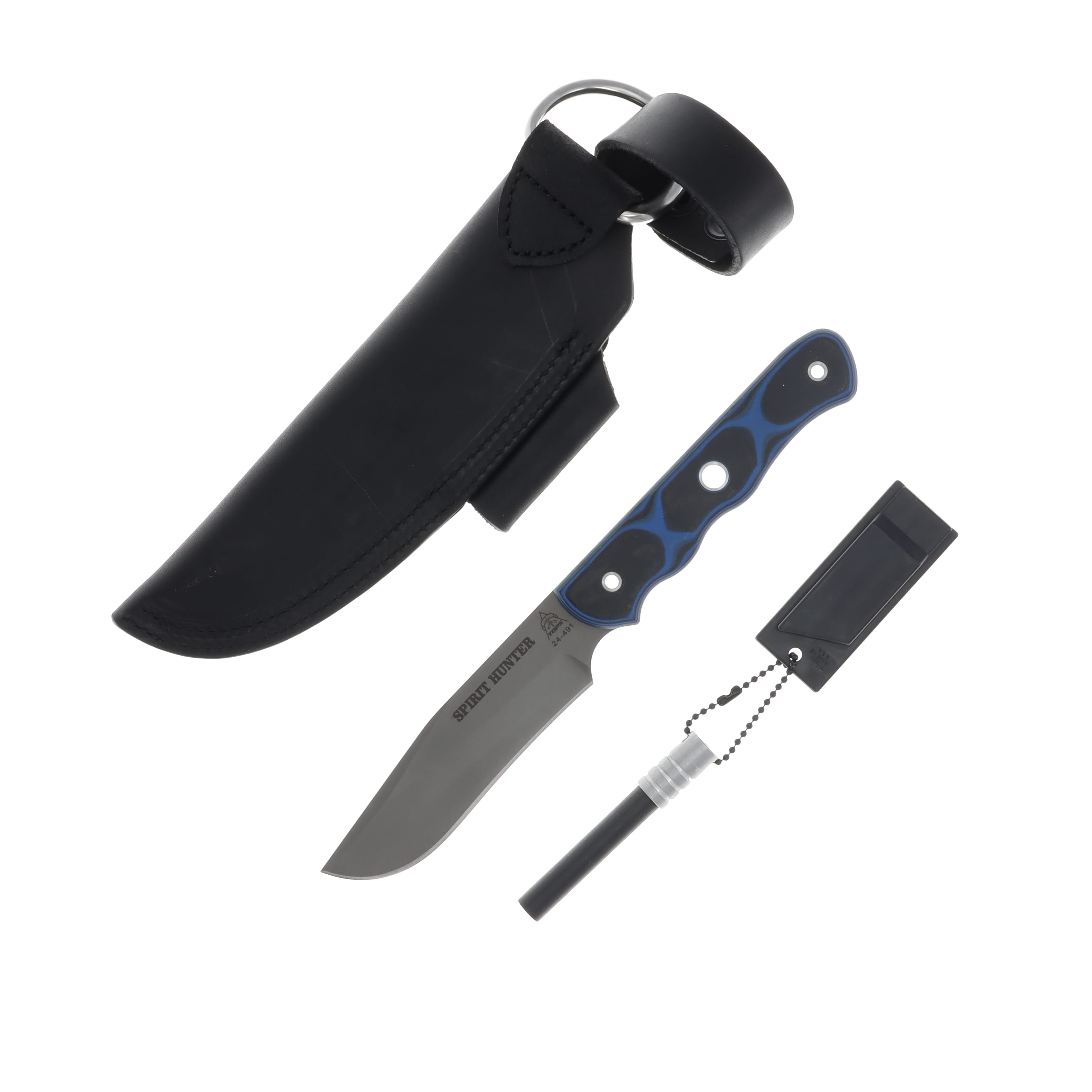 TOPS Spirit Hunter 2 Fixed Blade Knife 4.62 Inch Plain Gray Drop Point TPSHR02 View 2