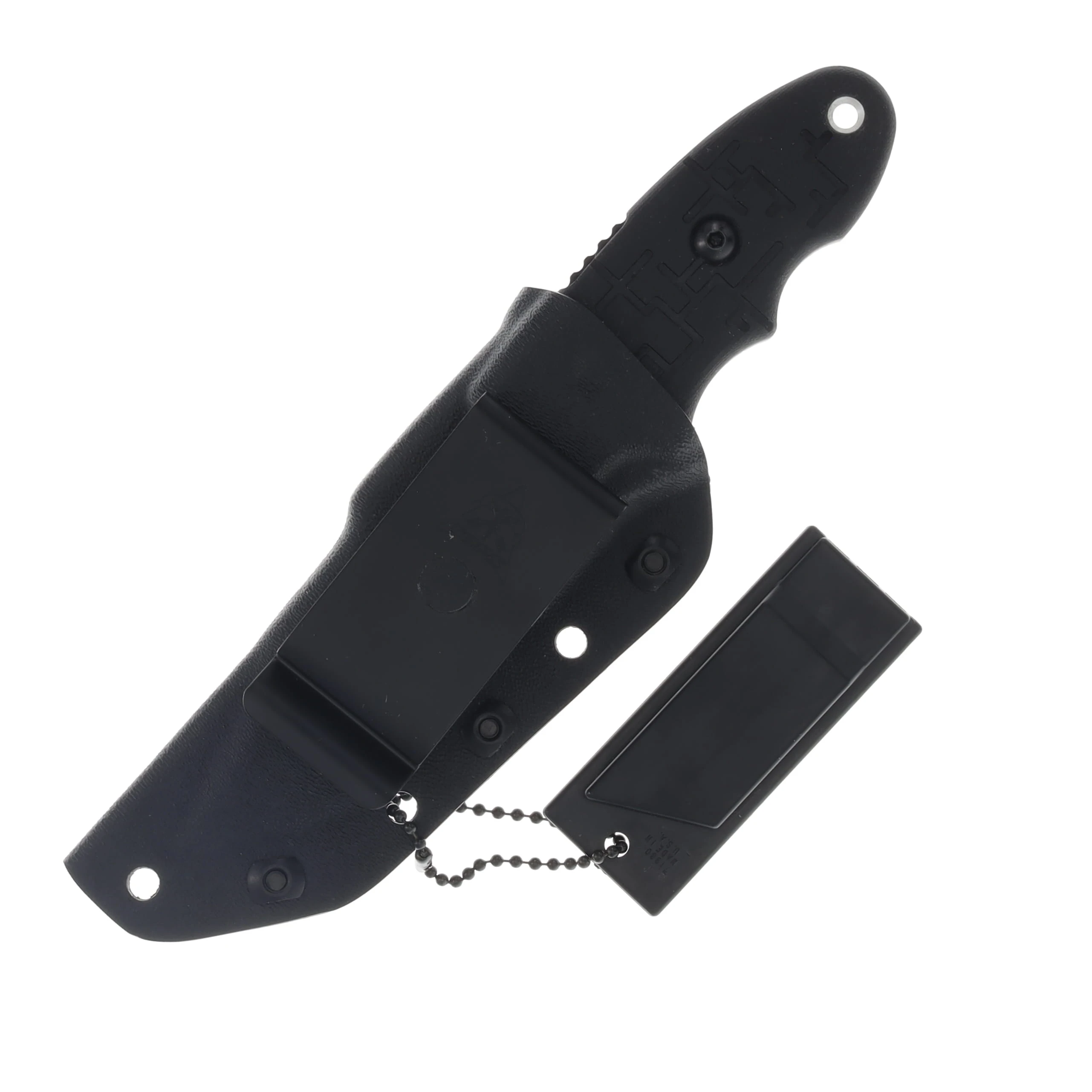 TOPS C.A.T. 203T-01 Fixed Blade Knife 3.25 Inch Plain Black Tanto TP203T01 View 4