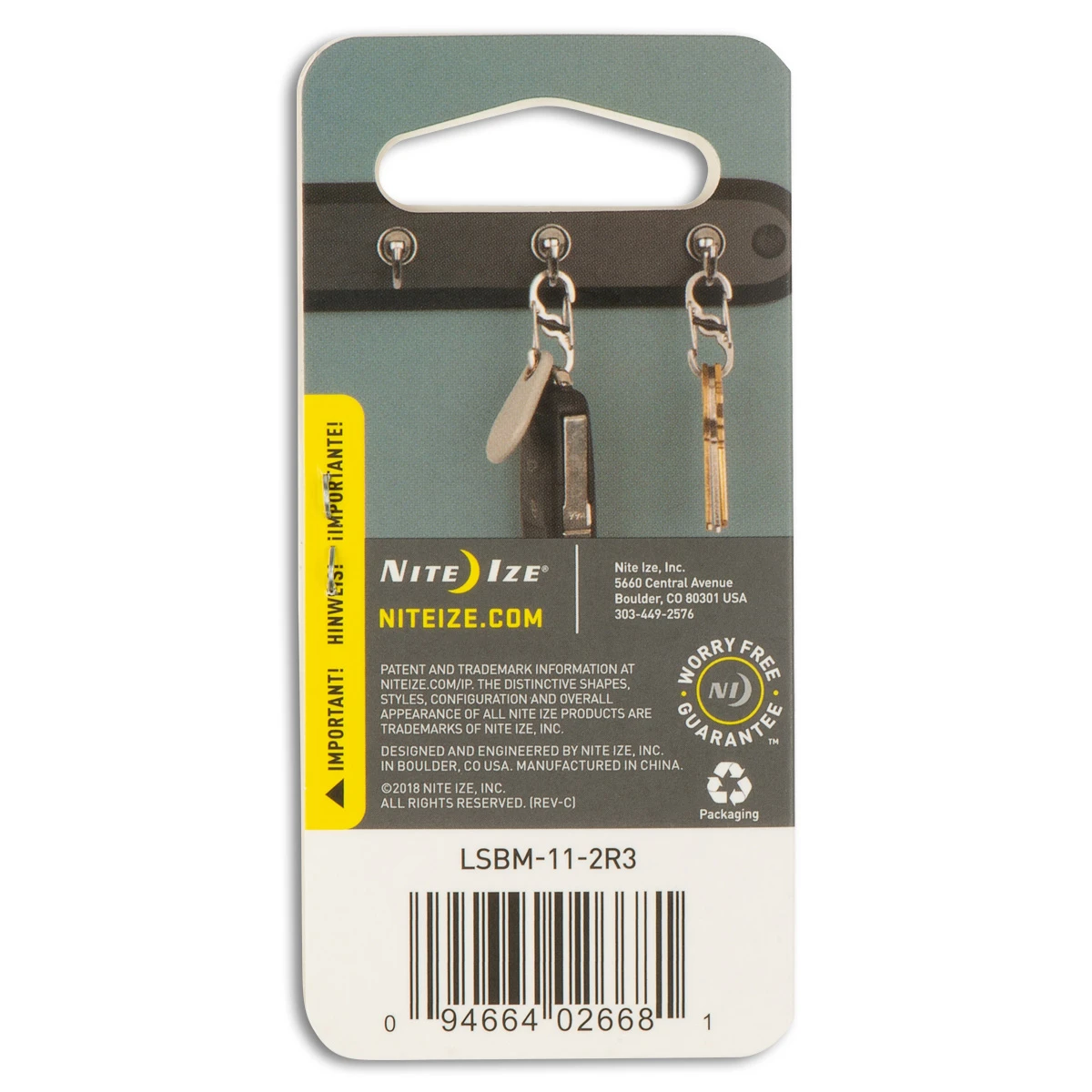 Nite Ize S-Biner Microlock Silver 2 Pack NI02668 View 4