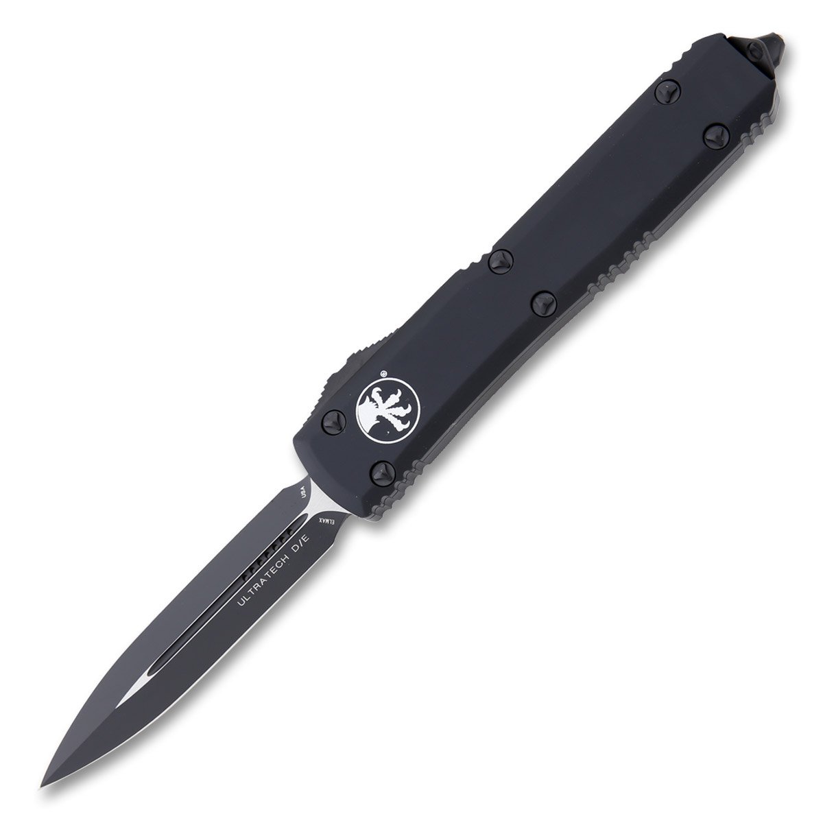 Microtech Ultratech Out-The-Front Automatic Knife (D/E Black | Tactical) AUMT1221T View 1