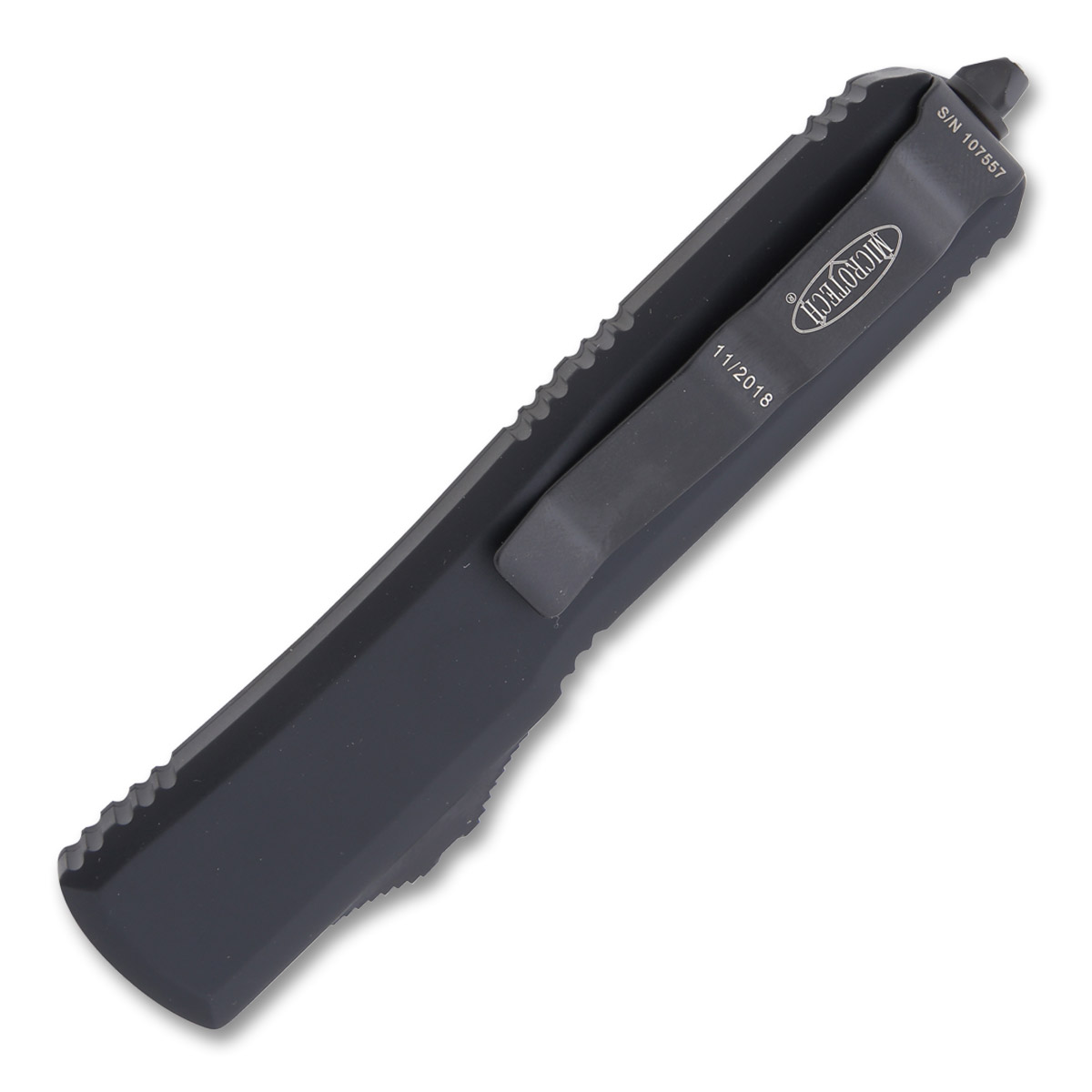 Microtech Ultratech Out-The-Front Automatic Knife (D/E Black | Tactical) AUMT1221T View 2