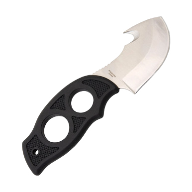 Rite Edge Fingergrip Guthook Fixed 3.0in Satin Blade Knife View 3