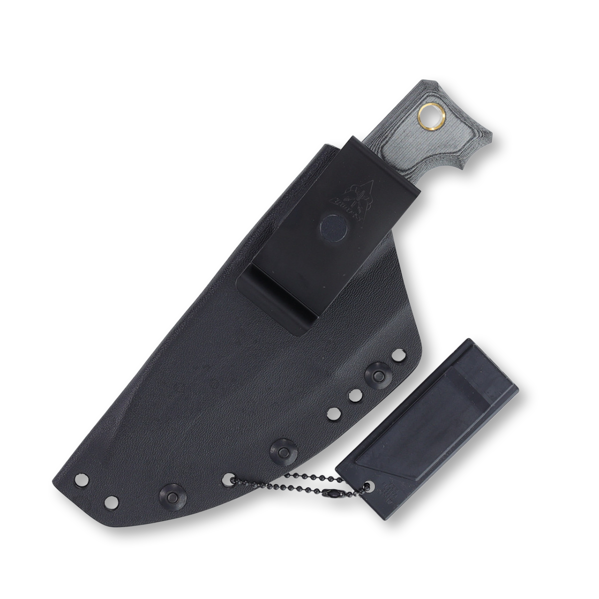 TOPS Knives M1 Midget 3.75in Black Plain Spear Point Fixed Blade TPM1MGT01 View 5