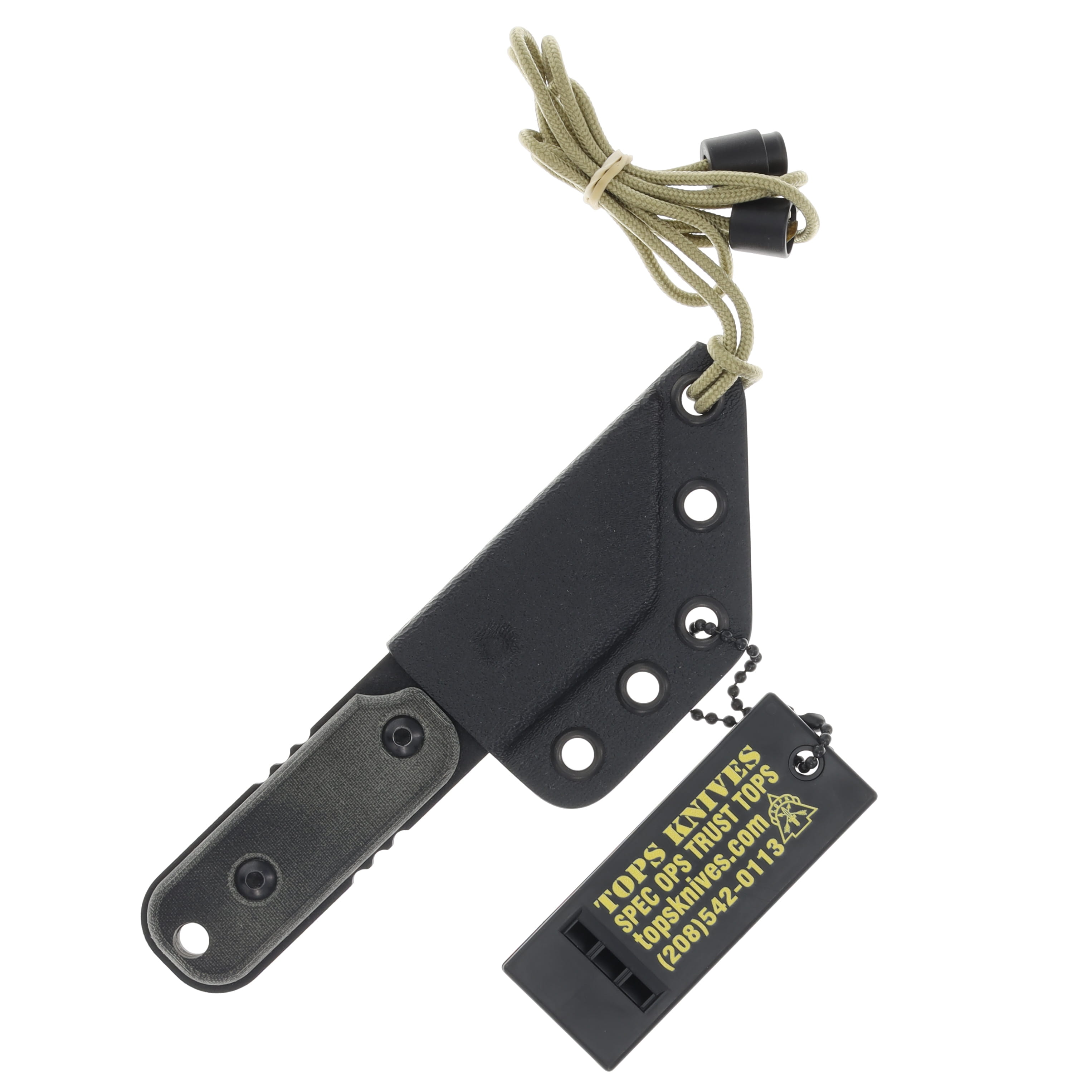 TOPS Knives ALRTXL 05 Fixed Blade Neck Knife 2.75in Hunters Point TPALRTXL05 View 4