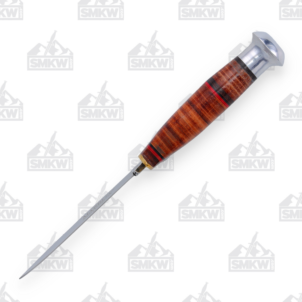 Marbles MR302 Hunter 3.87in Clip Point Fixed Blade Stacked Leather MR302 View 3