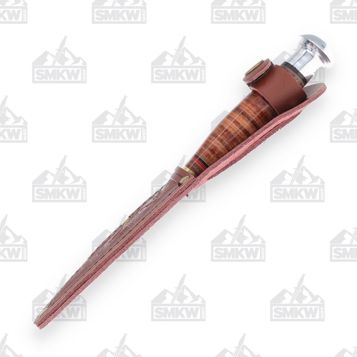 Marbles MR302 Hunter 3.87in Clip Point Fixed Blade Stacked Leather MR302 View 8